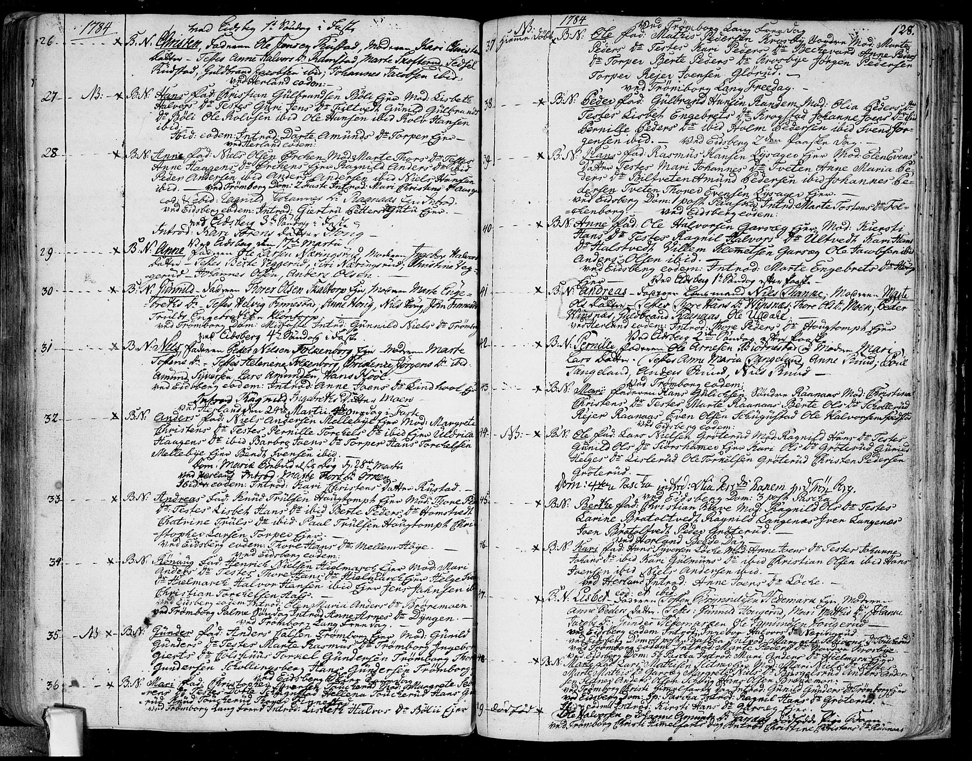 Eidsberg prestekontor Kirkebøker, SAO/A-10905/F/Fa/L0004: Parish register (official) no. I 4, 1759-1788, p. 128