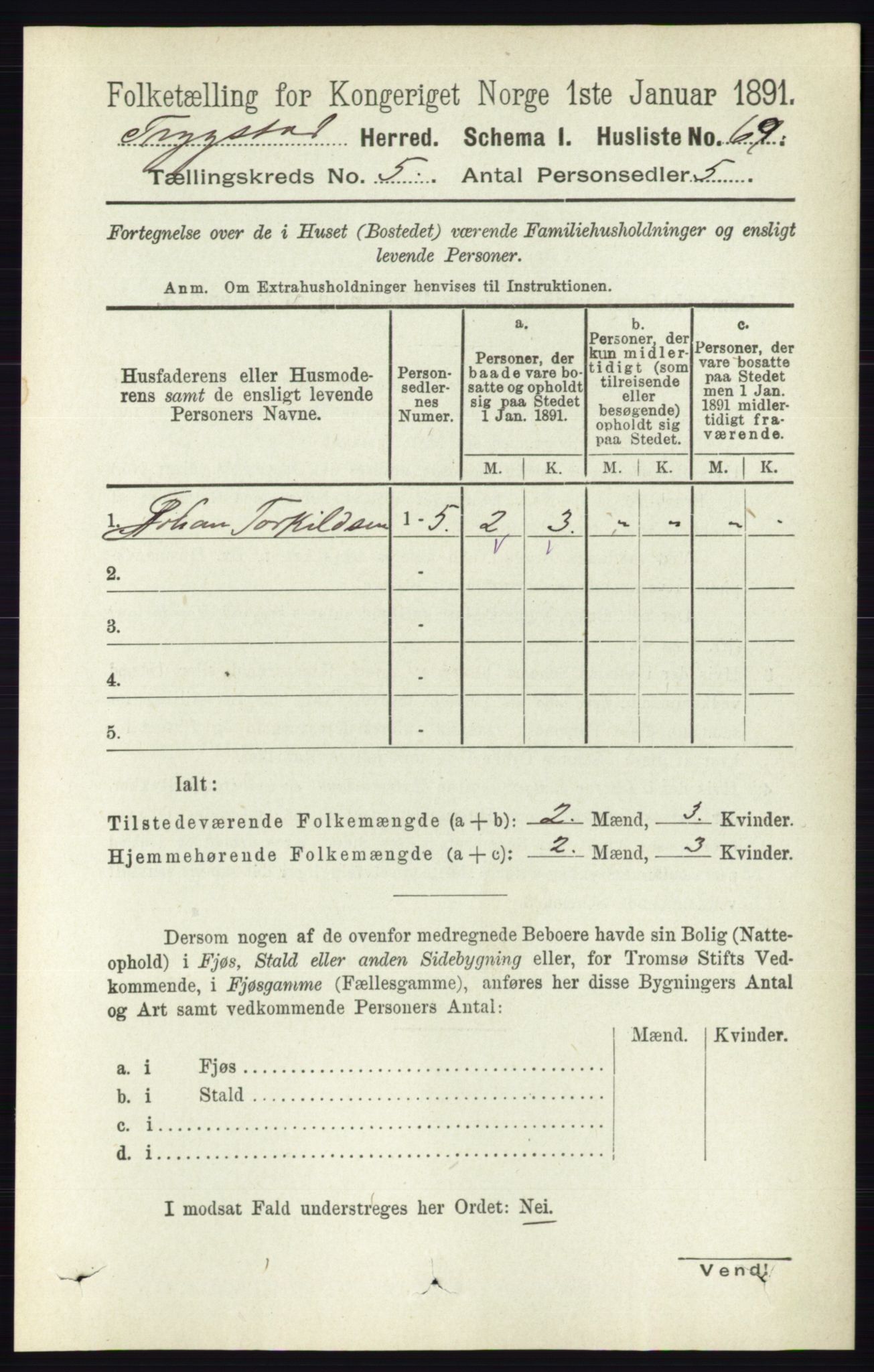 RA, 1891 Census for 0122 Trøgstad, 1891, p. 2012