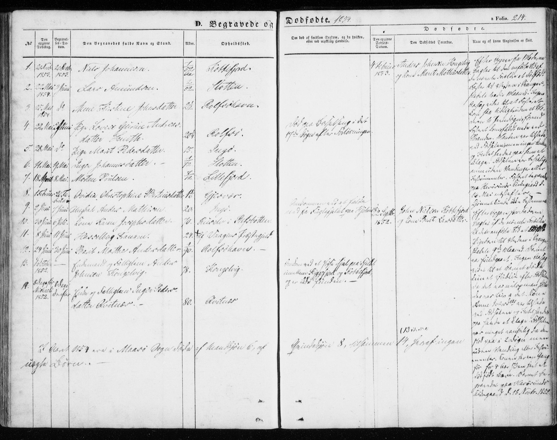 Måsøy sokneprestkontor, SATØ/S-1348/H/Ha/L0002kirke: Parish register (official) no. 2, 1852-1865, p. 214