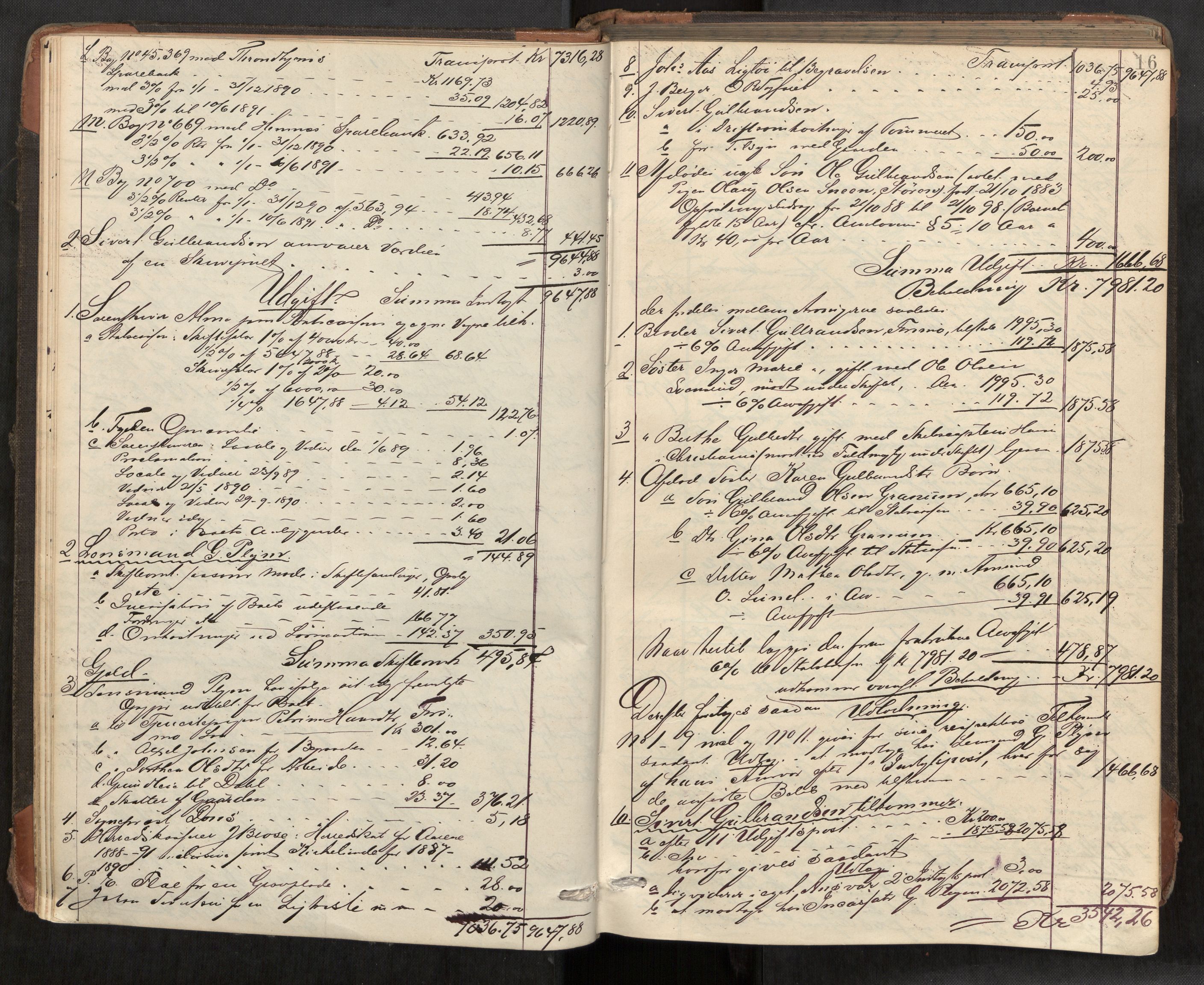 Rana sorenskriveri , AV/SAT-A-1108/1/3/3A/L0006: Skifteslutningsprotokoll, 1891-1896, p. 16