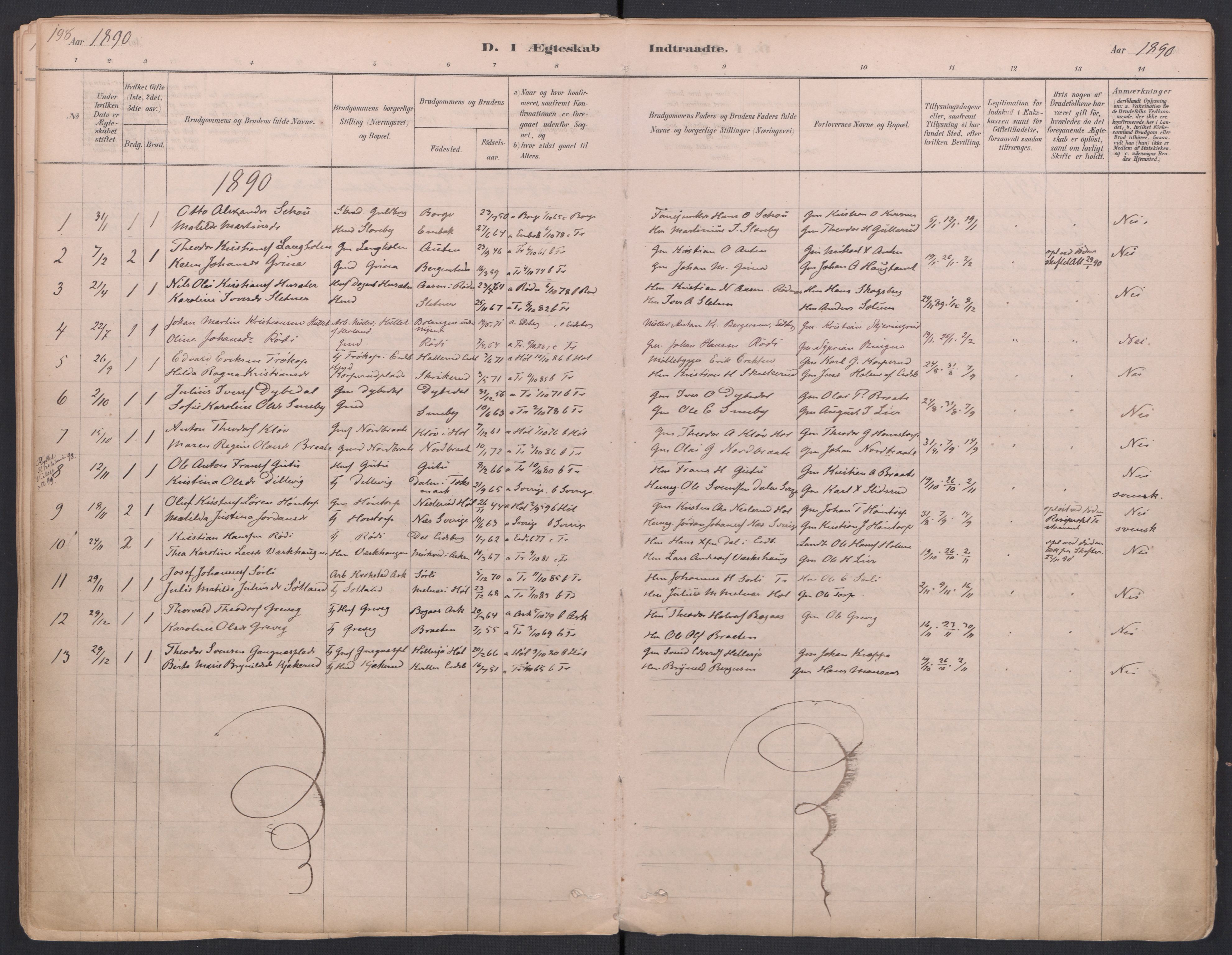 Trøgstad prestekontor Kirkebøker, AV/SAO-A-10925/F/Fa/L0010: Parish register (official) no. I 10, 1878-1898, p. 198