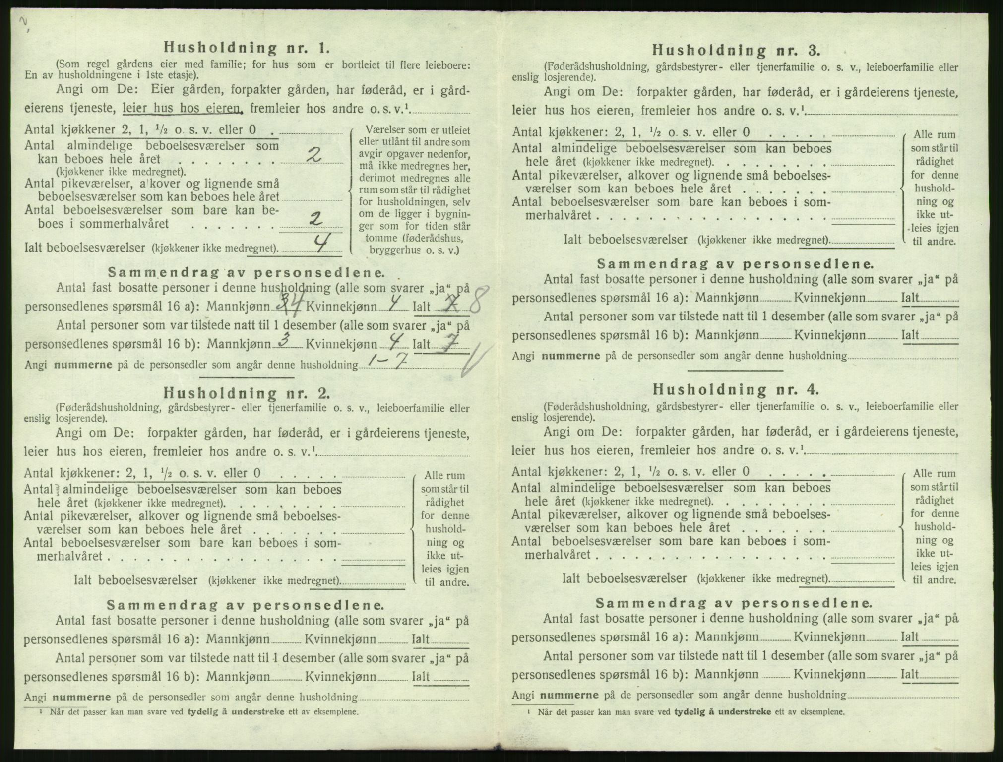 SAT, 1920 census for Grytten, 1920, p. 649