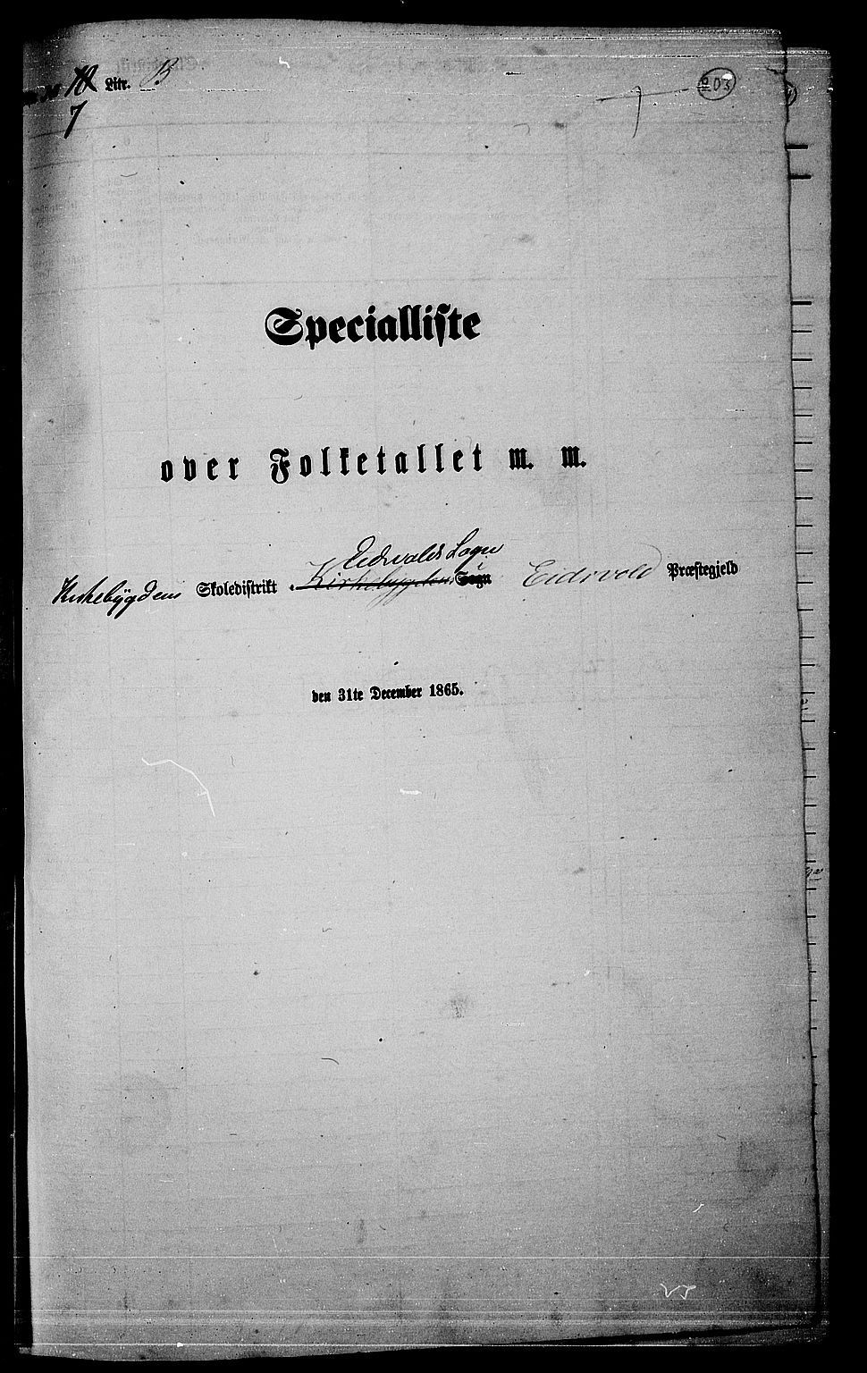 RA, 1865 census for Eidsvoll, 1865, p. 184