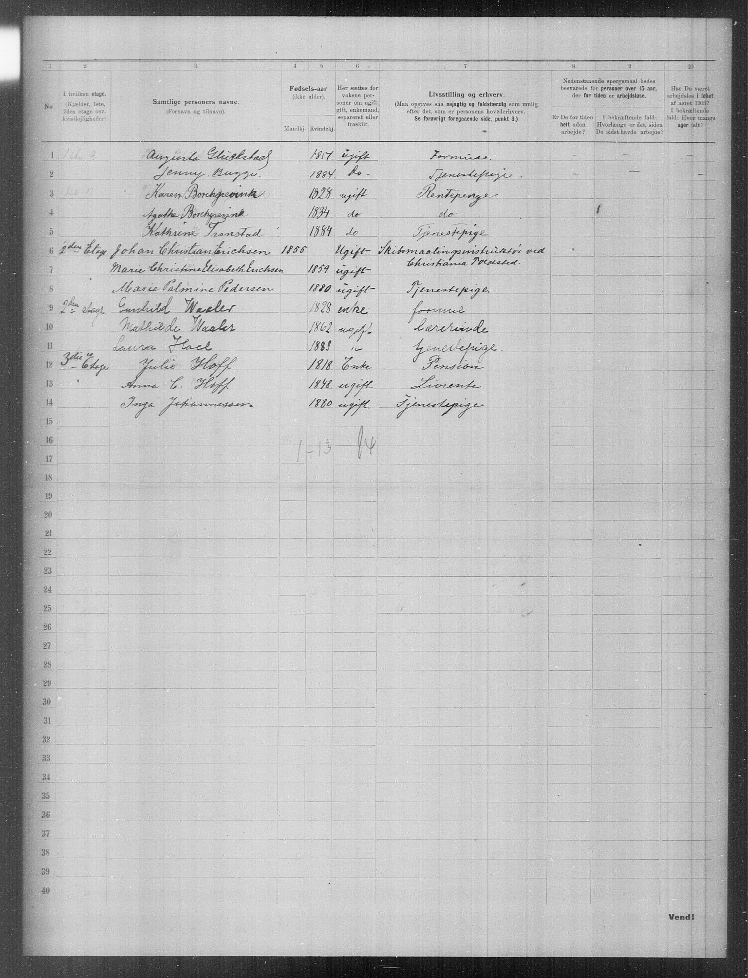 OBA, Municipal Census 1903 for Kristiania, 1903, p. 11720