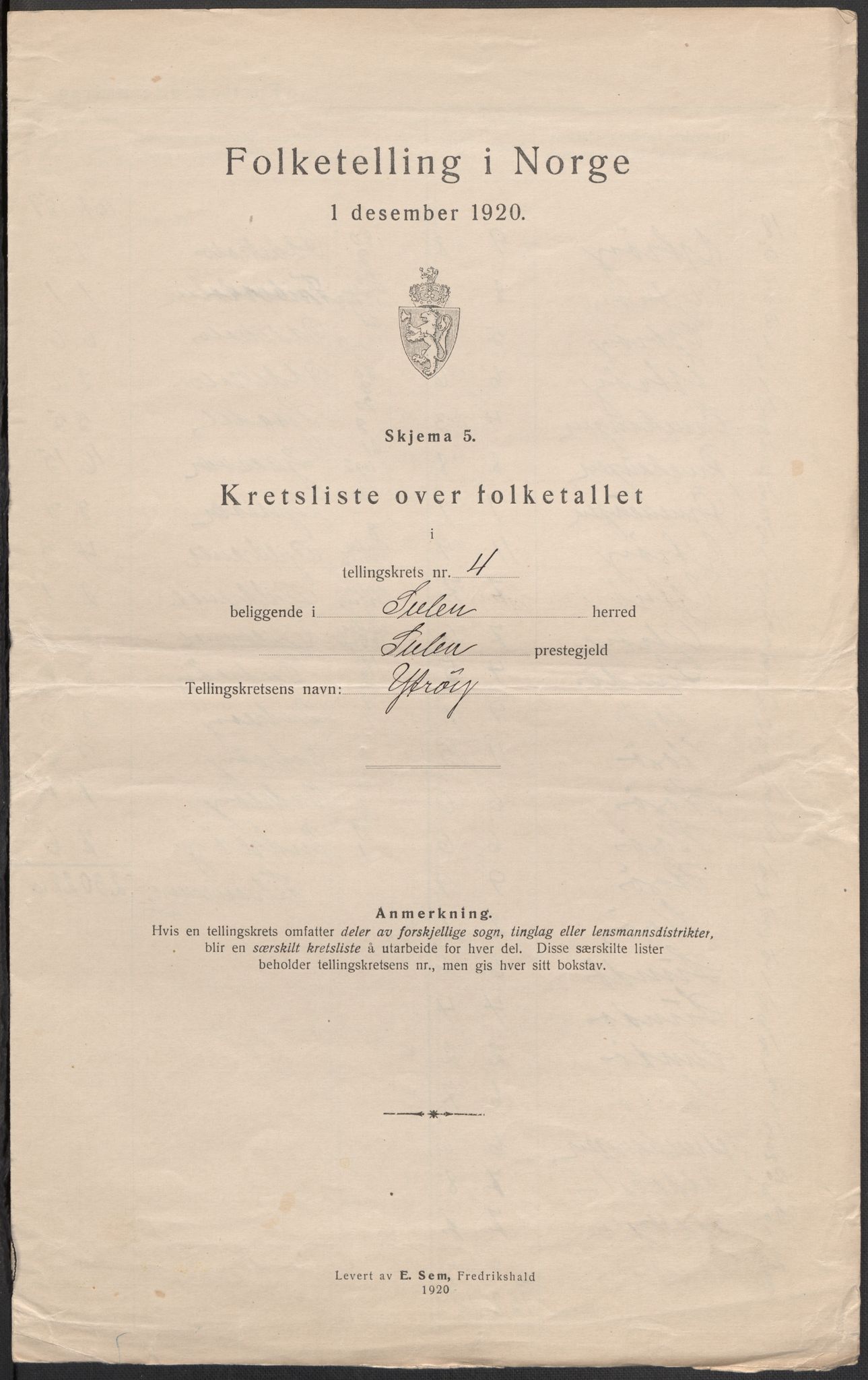 SAB, 1920 census for Solund, 1920, p. 14