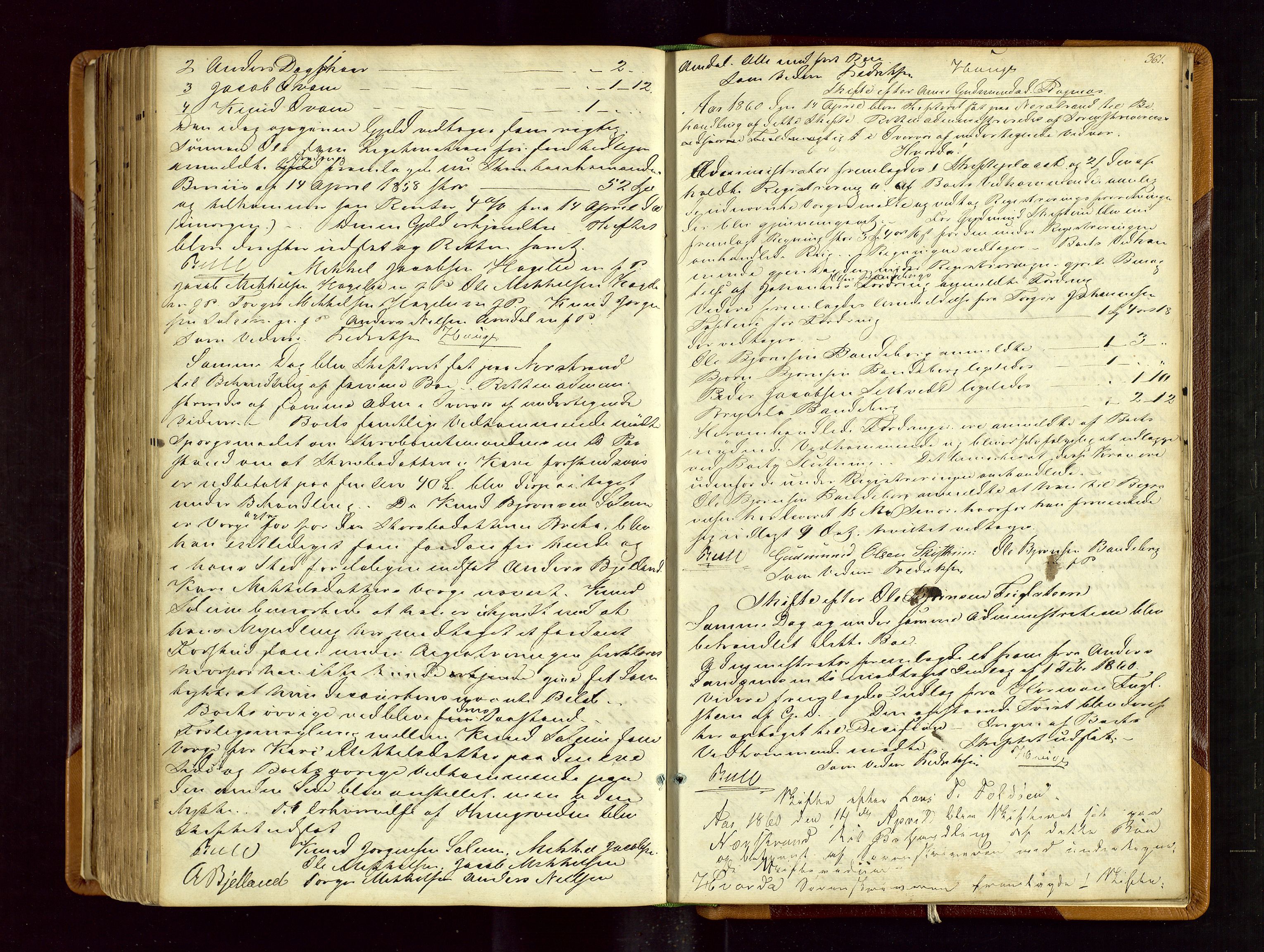 Ryfylke tingrett, AV/SAST-A-100055/001/IV/IVF/L0001: Skifteforhandlingsprotokoll A 1, 1844-1862, p. 361