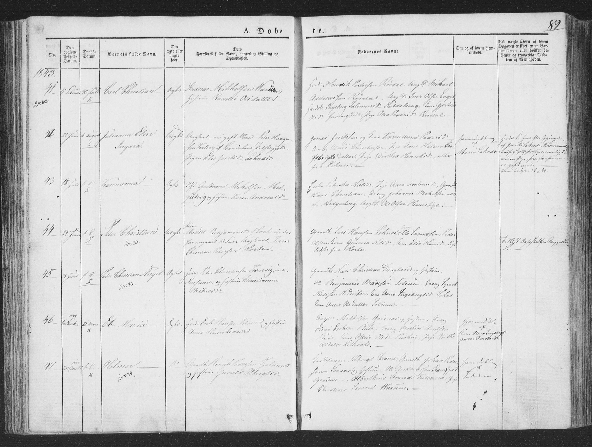 Ministerialprotokoller, klokkerbøker og fødselsregistre - Nord-Trøndelag, AV/SAT-A-1458/780/L0639: Parish register (official) no. 780A04, 1830-1844, p. 89