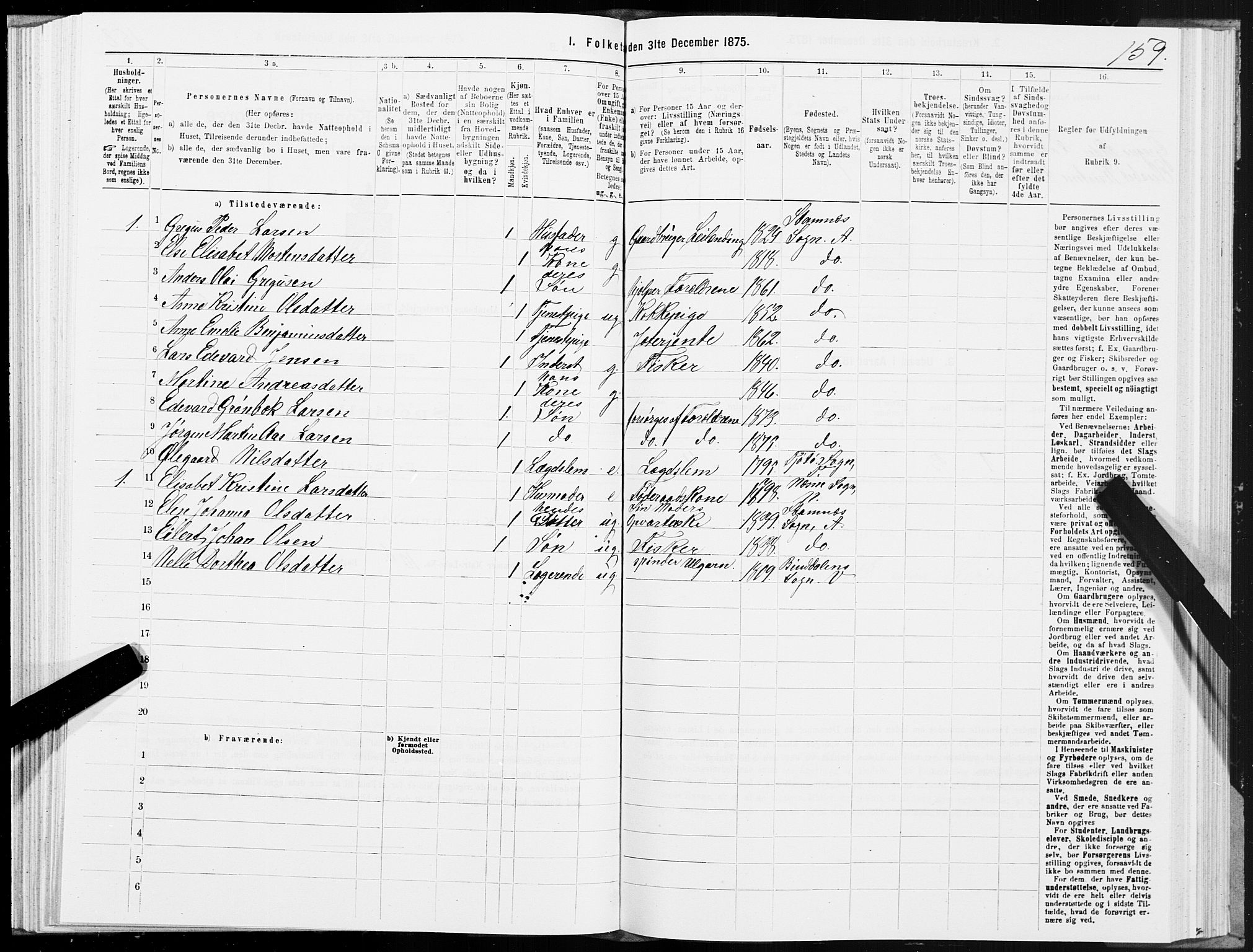 SAT, 1875 census for 1820P Alstahaug, 1875, p. 4159