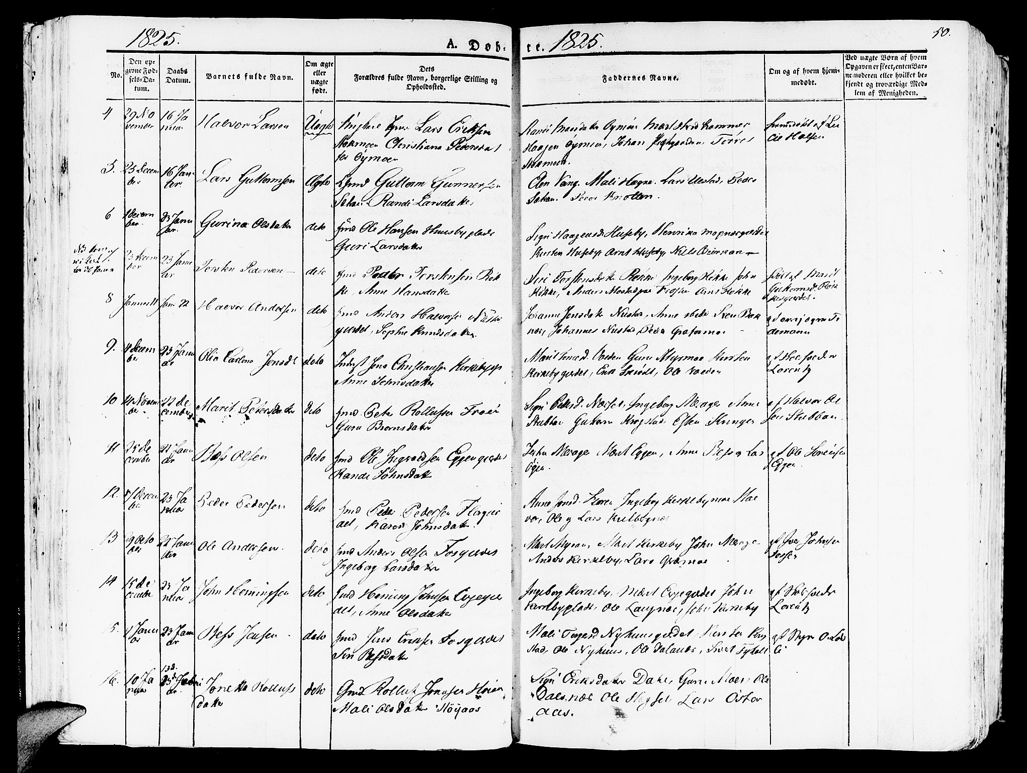 Ministerialprotokoller, klokkerbøker og fødselsregistre - Nord-Trøndelag, SAT/A-1458/709/L0070: Parish register (official) no. 709A10, 1820-1832, p. 50