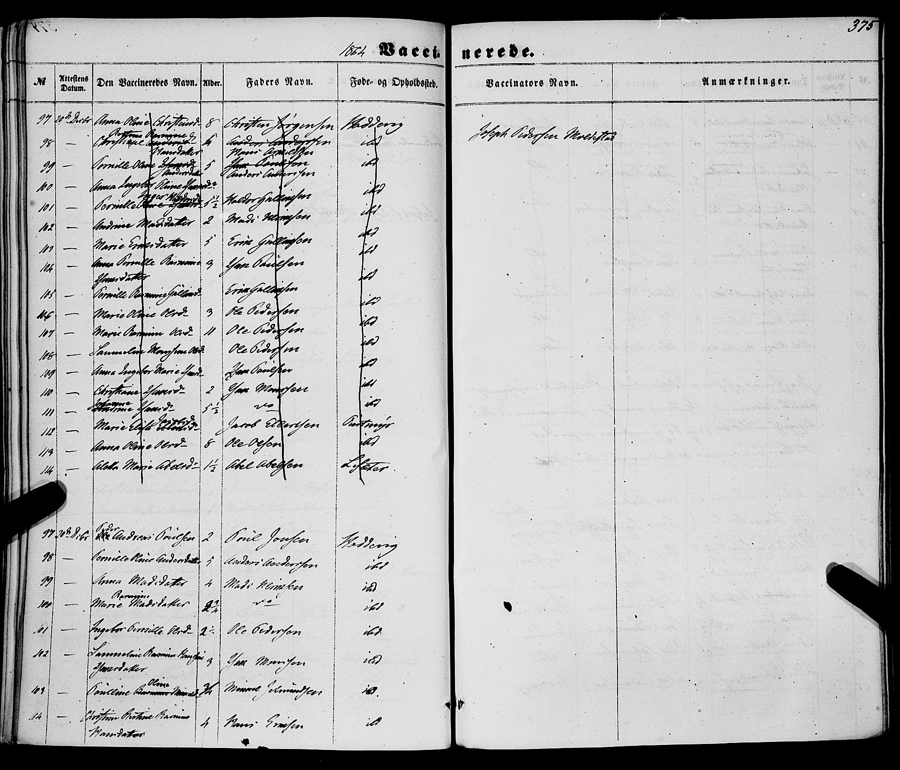 Selje sokneprestembete, AV/SAB-A-99938/H/Ha/Haa/Haaa: Parish register (official) no. A 11, 1858-1870, p. 375