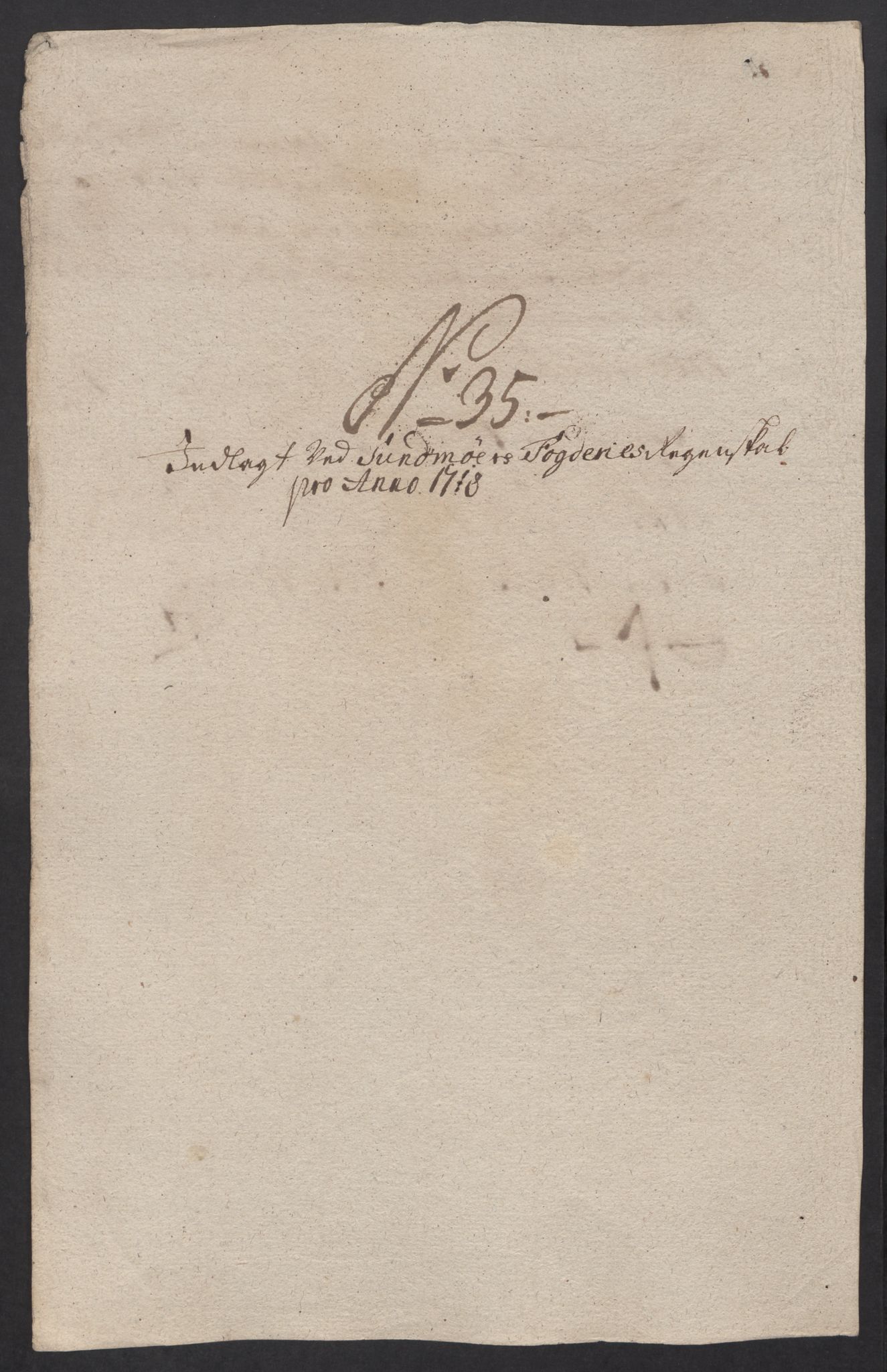 Rentekammeret inntil 1814, Reviderte regnskaper, Fogderegnskap, AV/RA-EA-4092/R54/L3570: Fogderegnskap Sunnmøre, 1718, p. 182