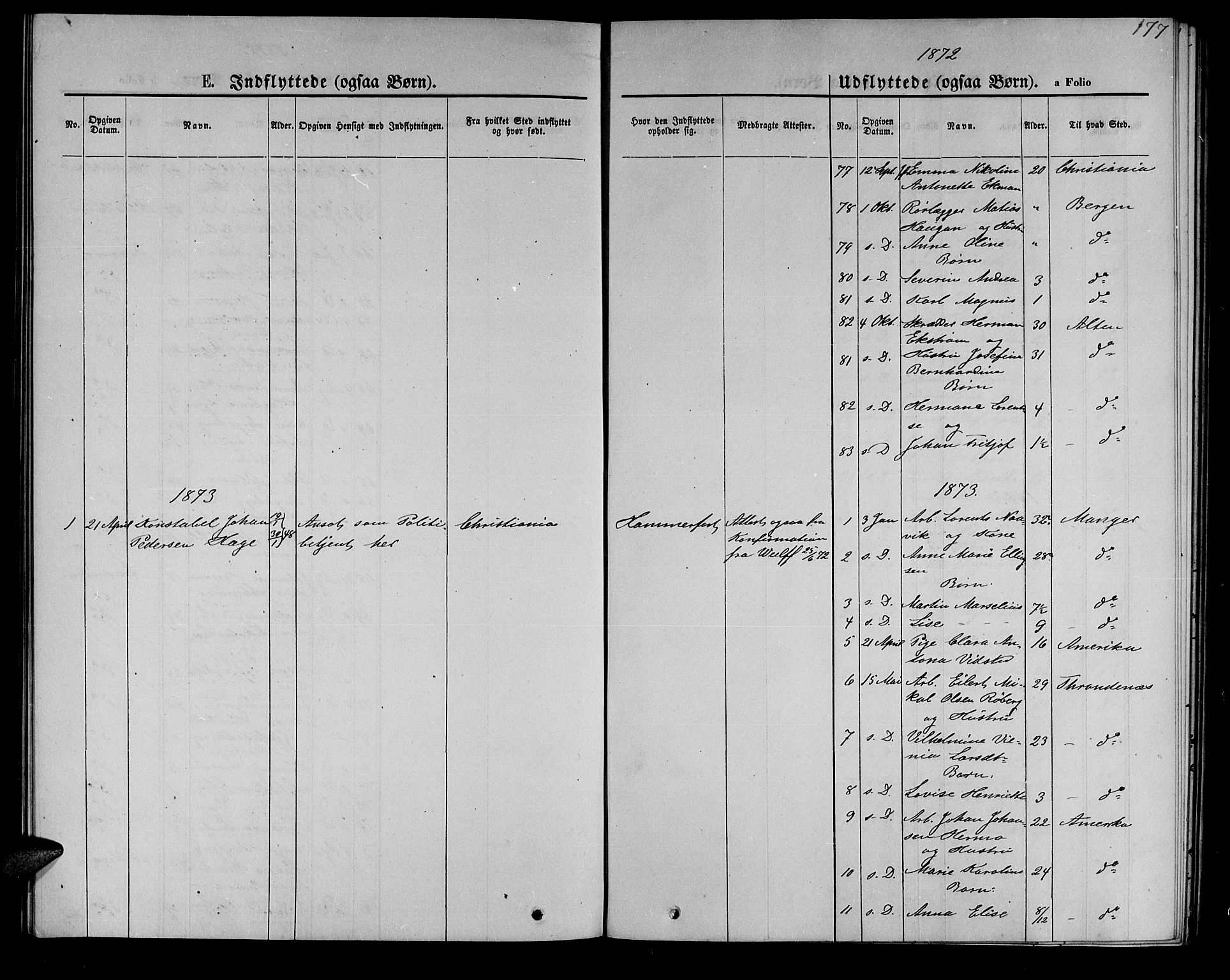 Hammerfest sokneprestkontor, AV/SATØ-S-1347/H/Hb/L0004.klokk: Parish register (copy) no. 4, 1869-1877, p. 177