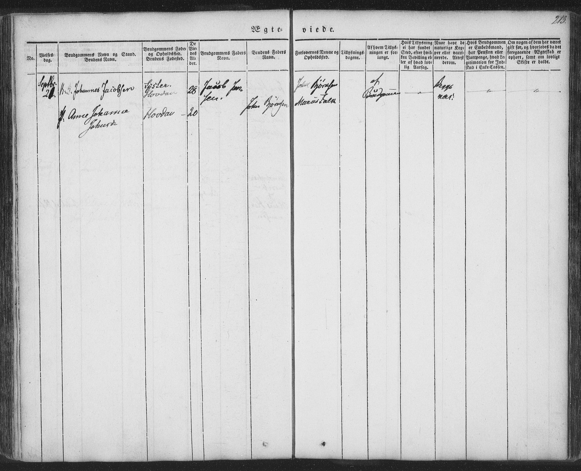 Ministerialprotokoller, klokkerbøker og fødselsregistre - Nordland, SAT/A-1459/885/L1202: Parish register (official) no. 885A03, 1838-1859, p. 213