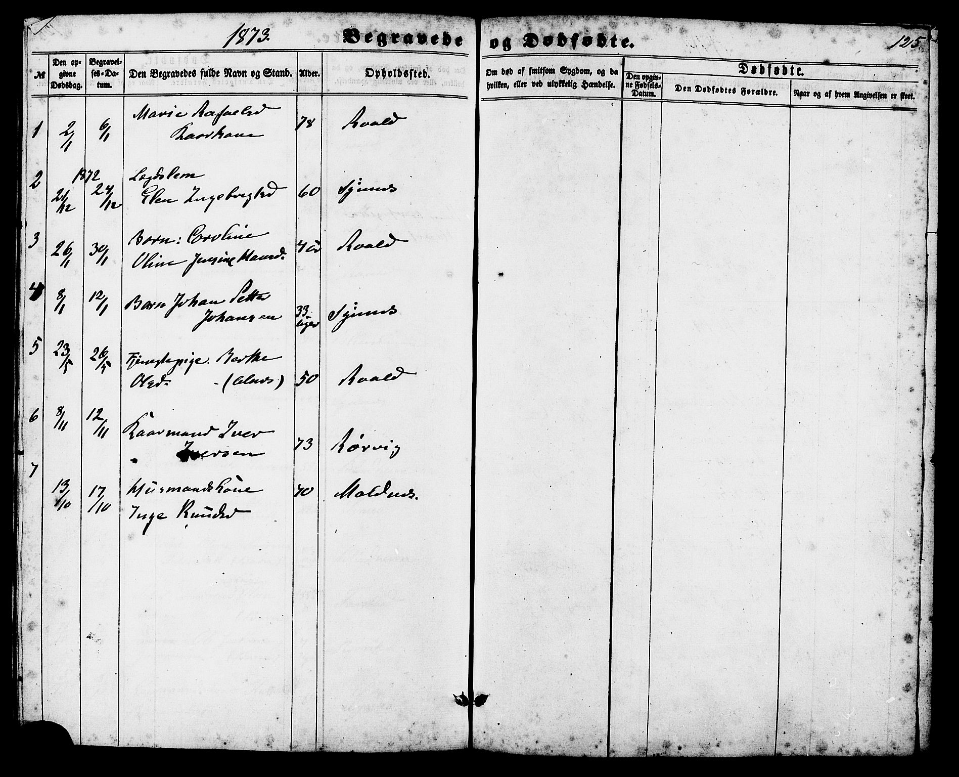 Ministerialprotokoller, klokkerbøker og fødselsregistre - Møre og Romsdal, AV/SAT-A-1454/537/L0518: Parish register (official) no. 537A02, 1862-1876, p. 125