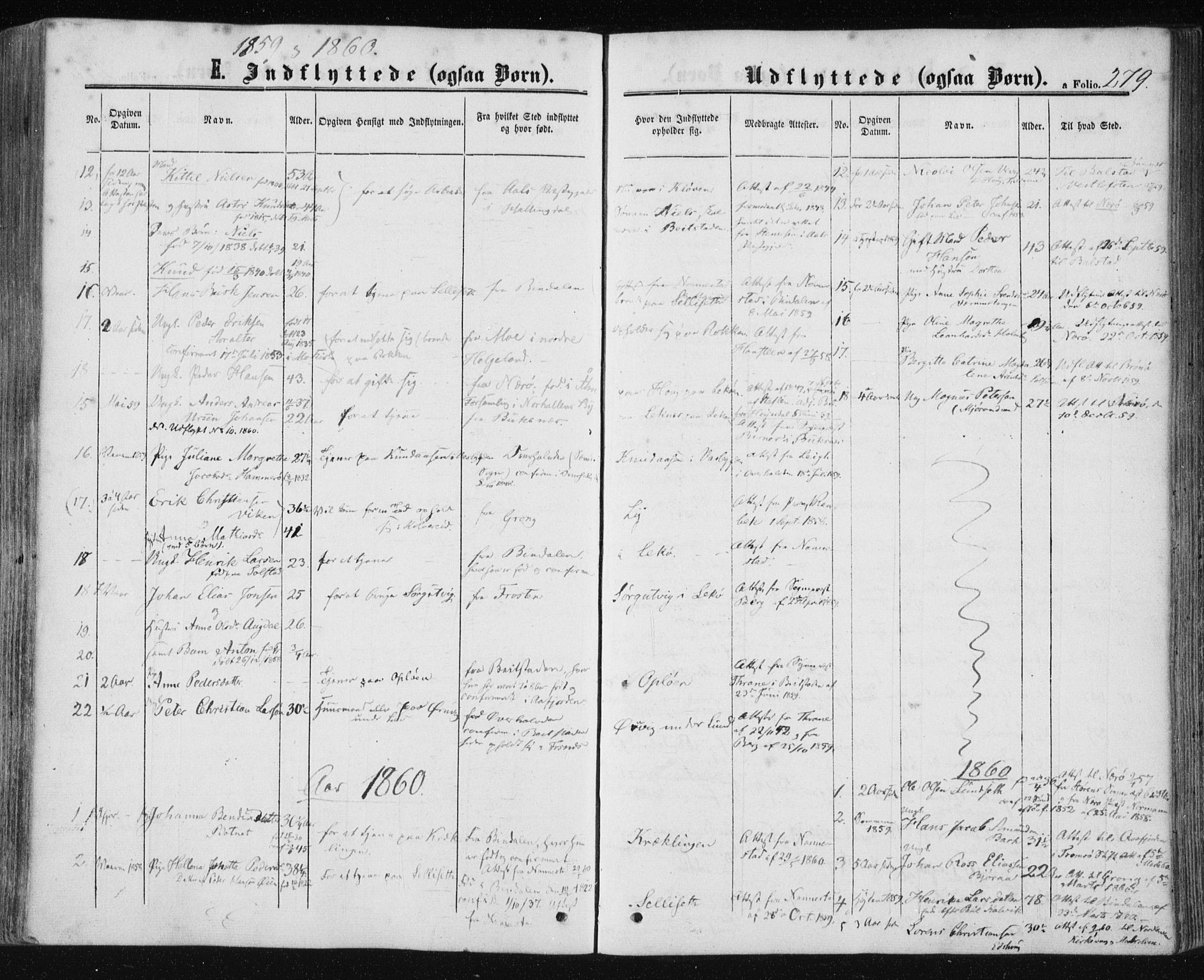 Ministerialprotokoller, klokkerbøker og fødselsregistre - Nord-Trøndelag, AV/SAT-A-1458/780/L0641: Parish register (official) no. 780A06, 1857-1874, p. 279