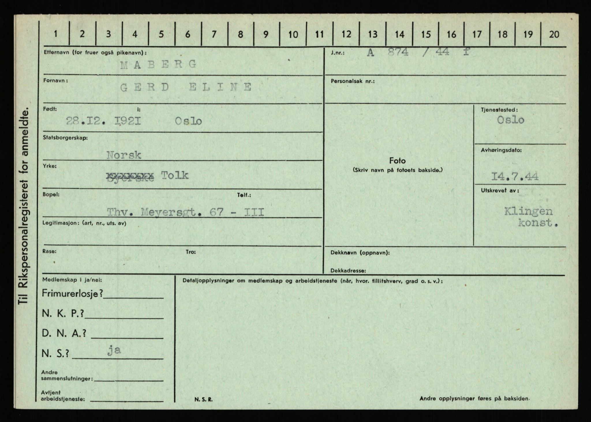 Statspolitiet - Hovedkontoret / Osloavdelingen, AV/RA-S-1329/C/Ca/L0010: Lind - Moksnes, 1943-1945, p. 2335