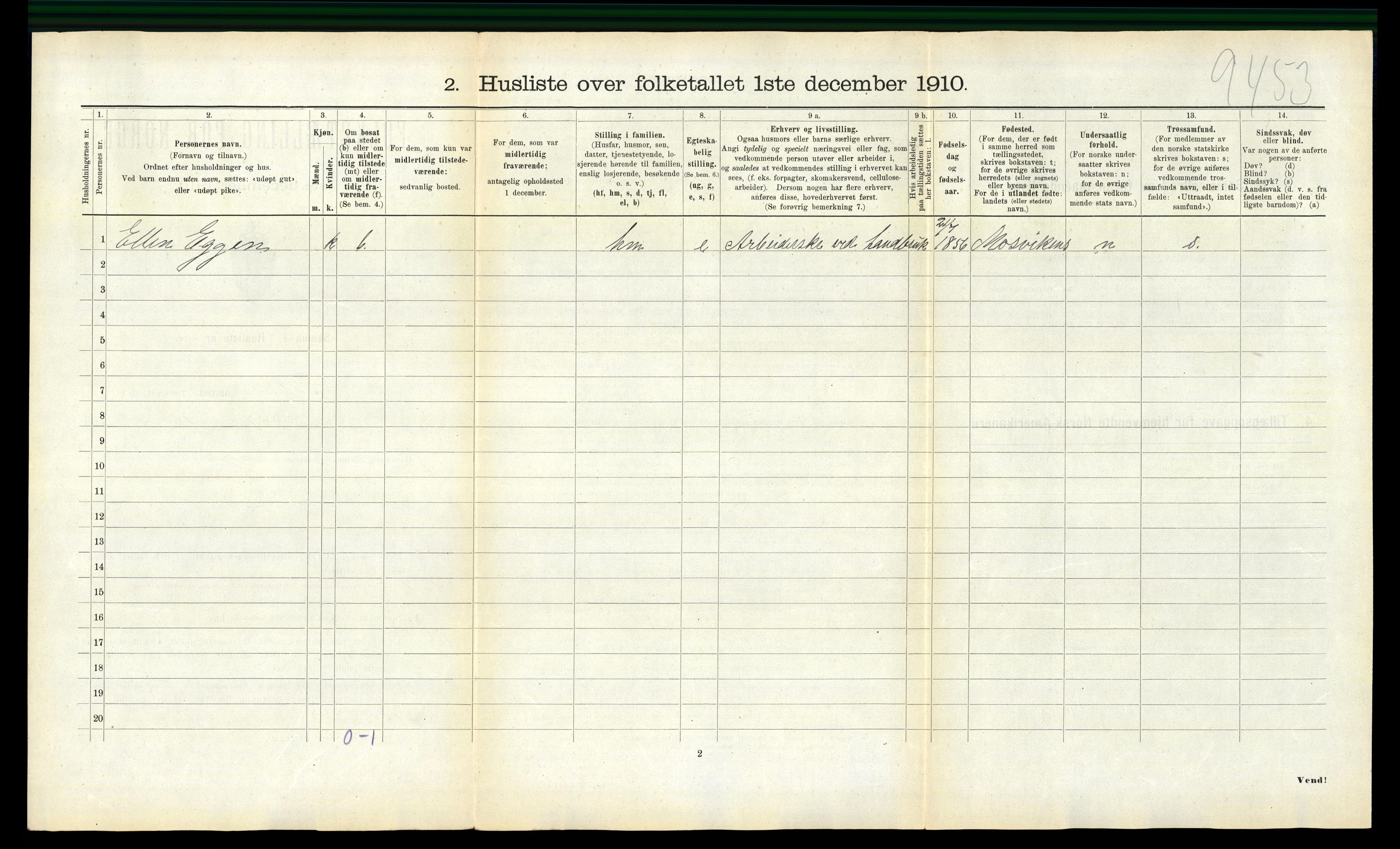 RA, 1910 census for Tiller, 1910, p. 99