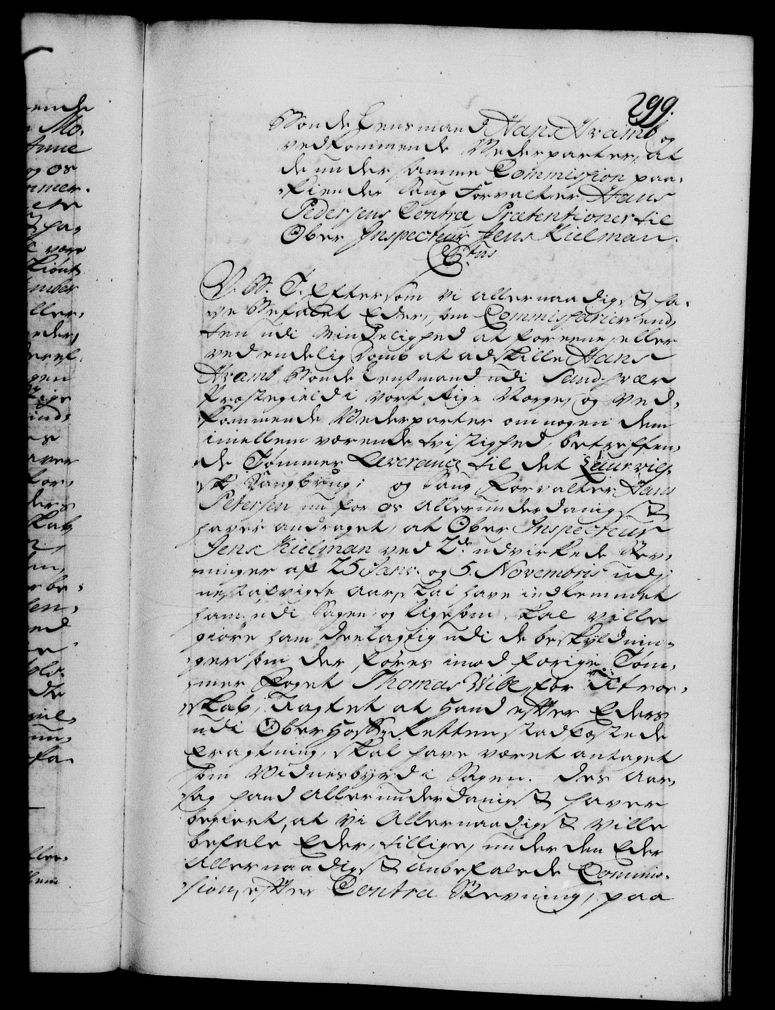 Danske Kanselli 1572-1799, AV/RA-EA-3023/F/Fc/Fca/Fcab/L0027: Norske tegnelser, 1736-1737, p. 299a