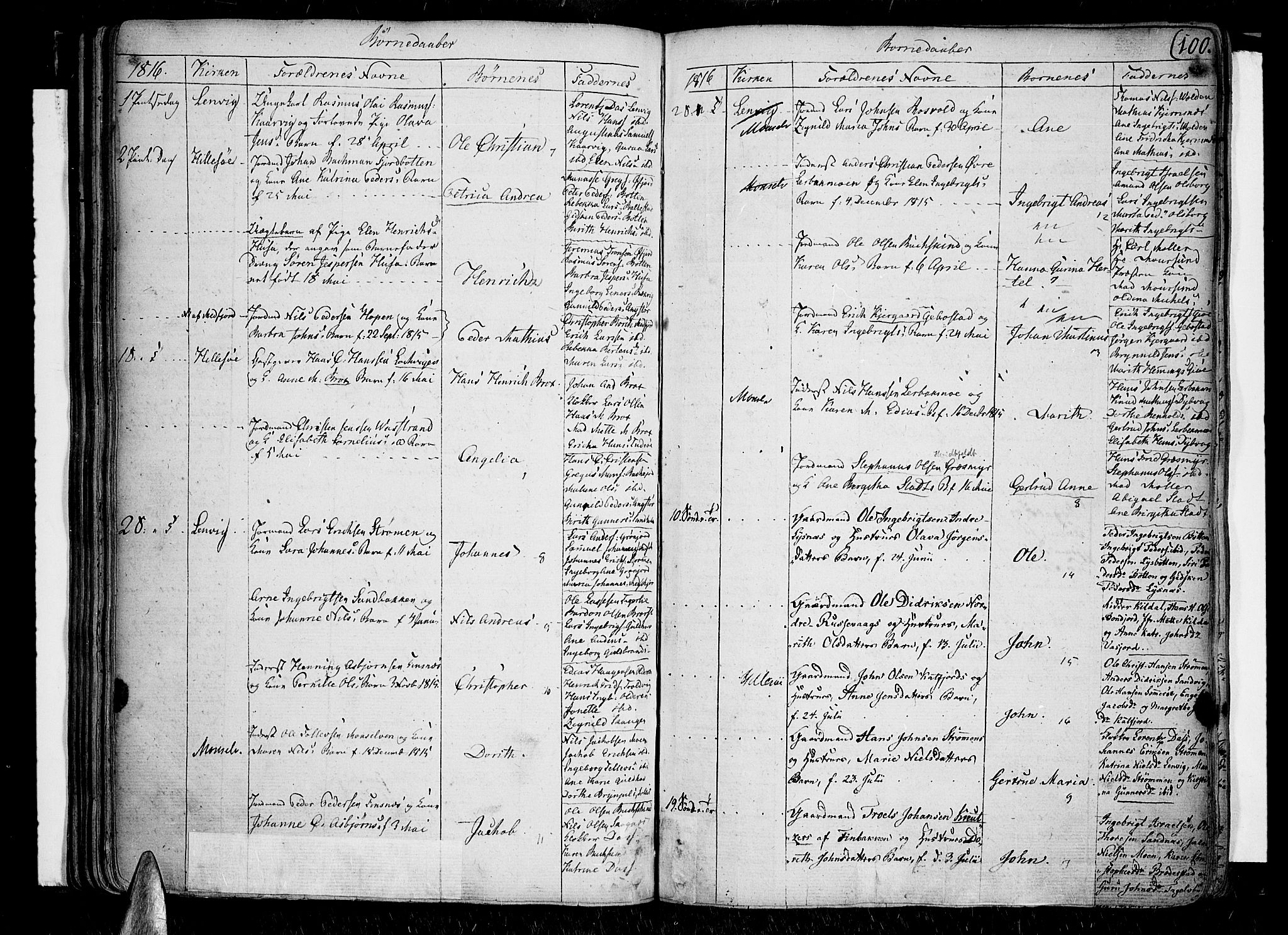 Lenvik sokneprestembete, AV/SATØ-S-1310/H/Ha/Haa/L0002kirke: Parish register (official) no. 2, 1784-1820, p. 100