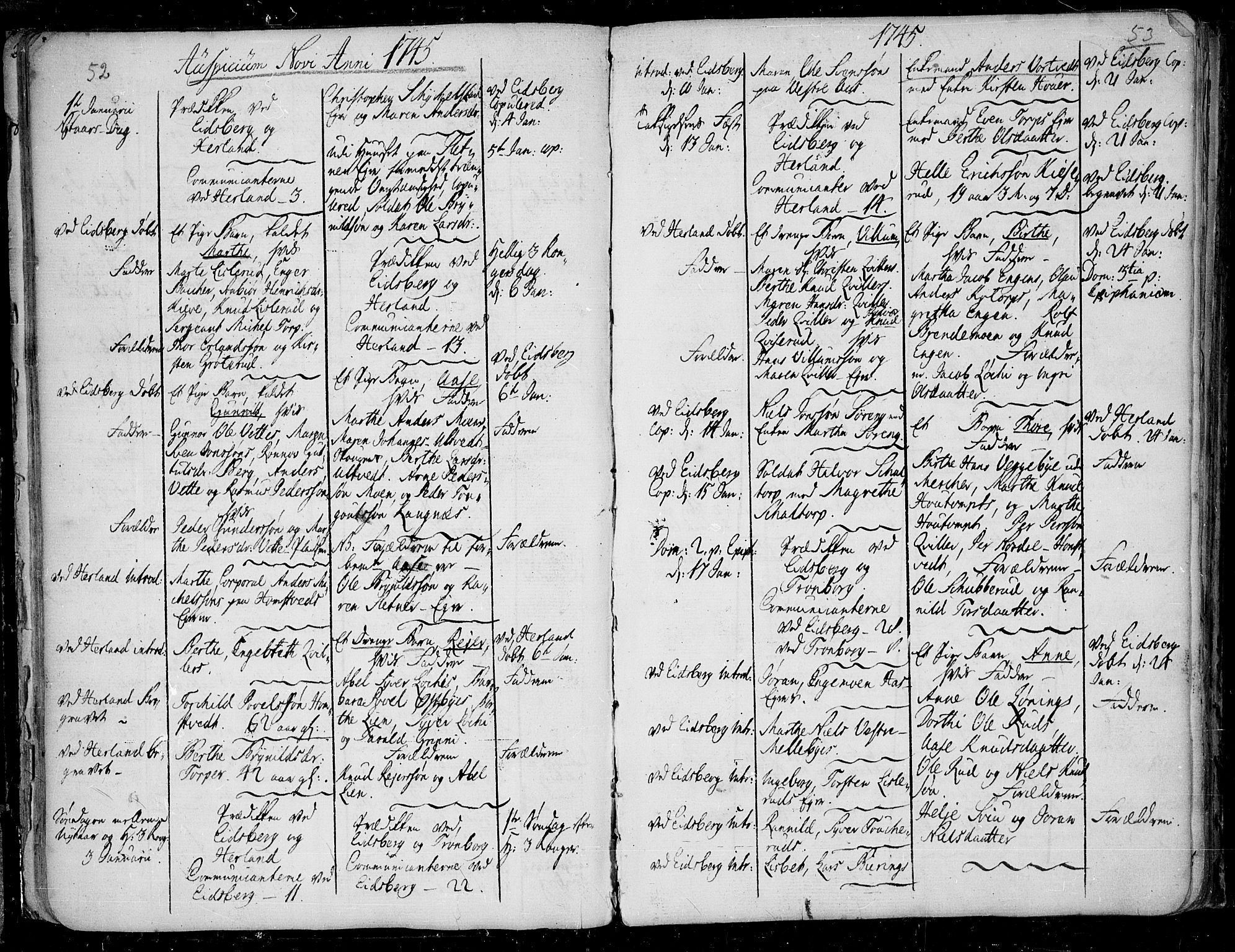 Eidsberg prestekontor Kirkebøker, SAO/A-10905/F/Fa/L0003: Parish register (official) no.  I 3, 1742-1758, p. 52-53