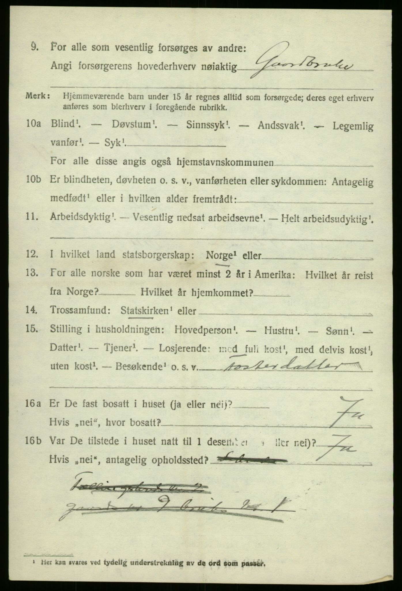 SAB, 1920 census for Vevring, 1920, p. 1415