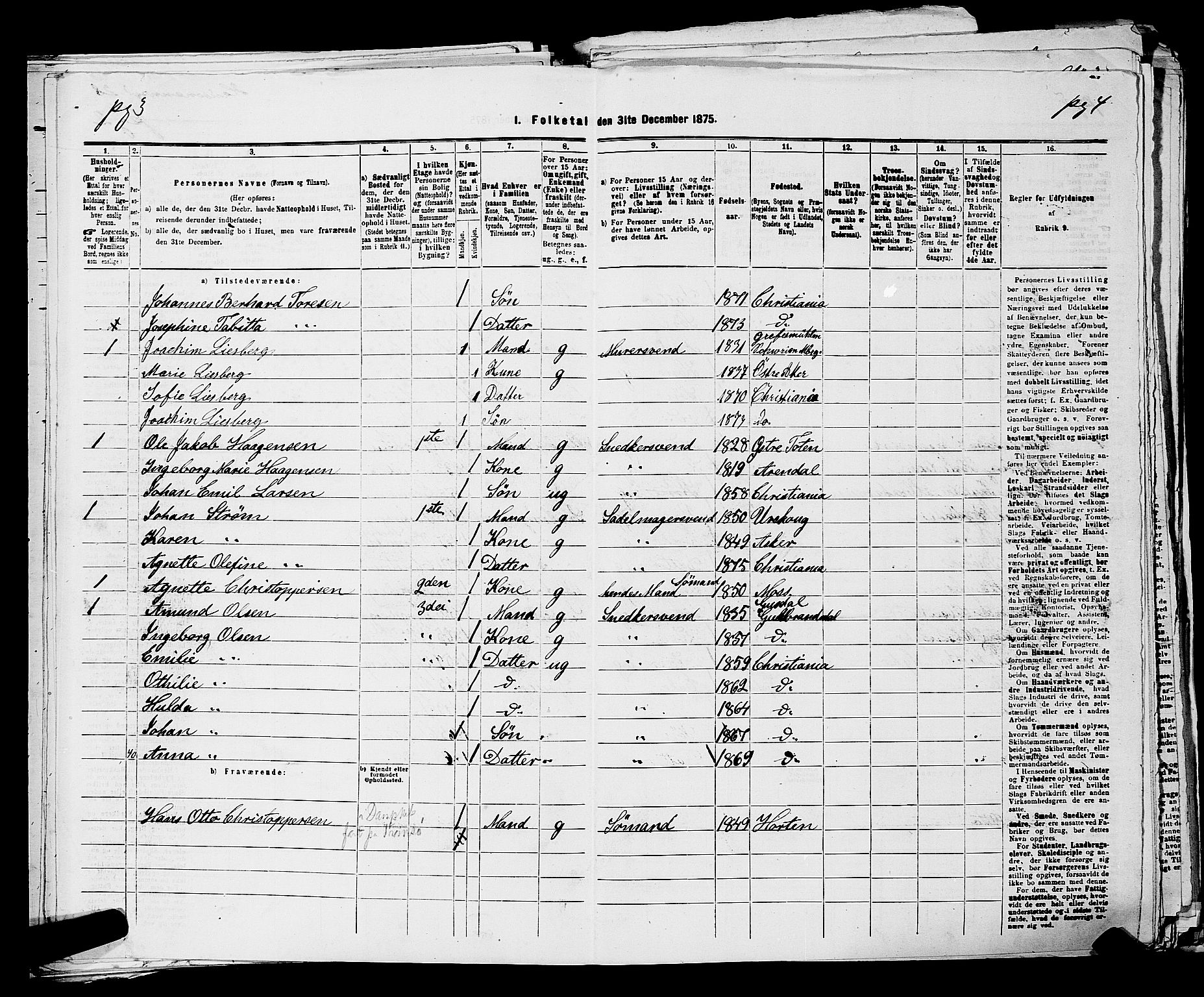 RA, 1875 census for 0301 Kristiania, 1875, p. 1749