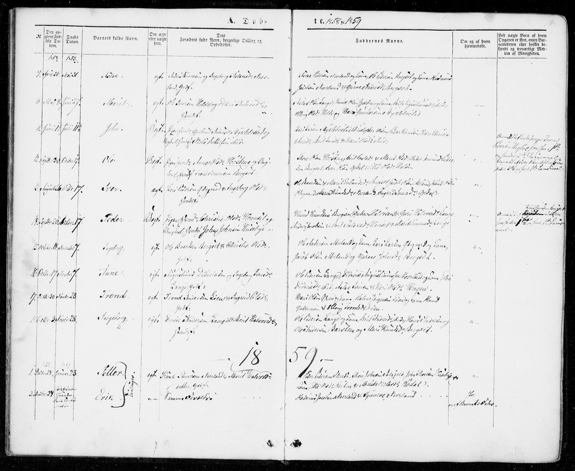 Ministerialprotokoller, klokkerbøker og fødselsregistre - Møre og Romsdal, SAT/A-1454/554/L0643: Parish register (official) no. 554A01, 1846-1879, p. 16