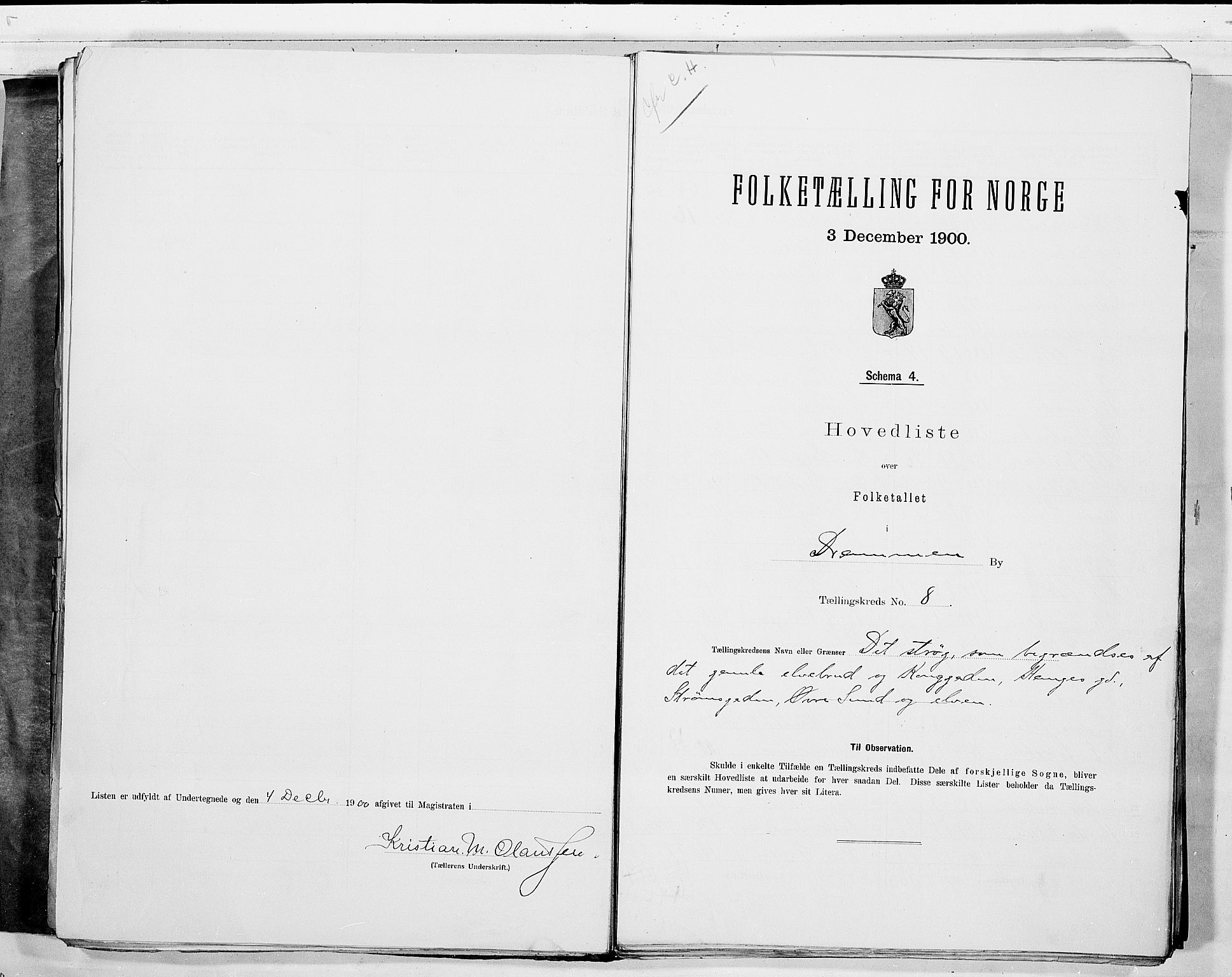 RA, 1900 census for Drammen, 1900, p. 21