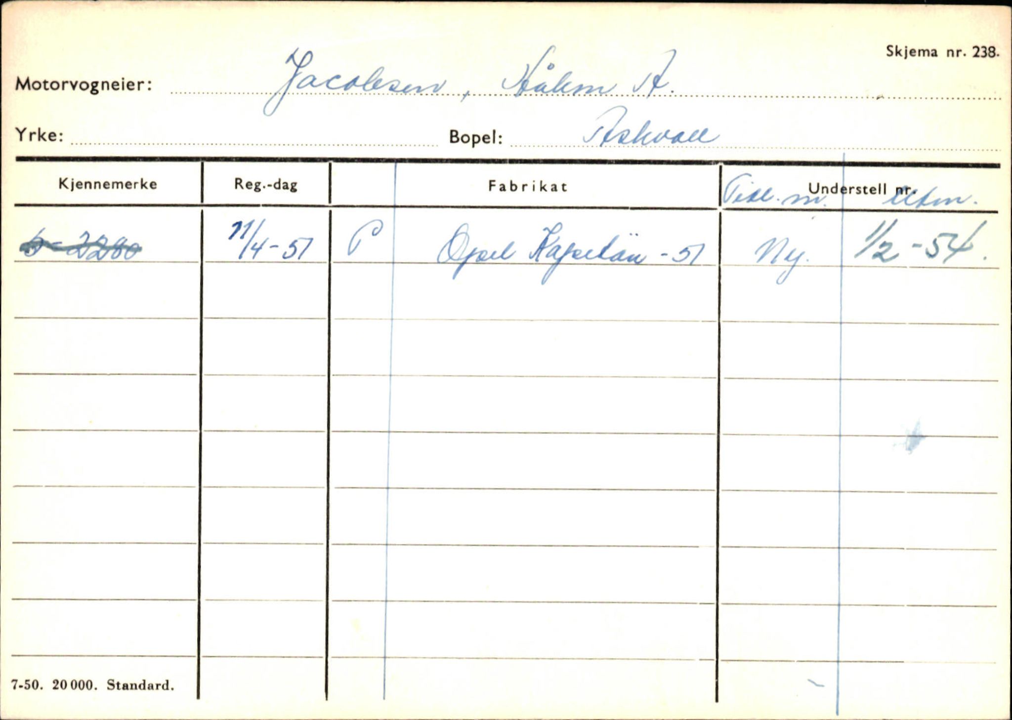 Statens vegvesen, Sogn og Fjordane vegkontor, AV/SAB-A-5301/4/F/L0132: Eigarregister Askvoll A-Å. Balestrand A-Å, 1945-1975, p. 664