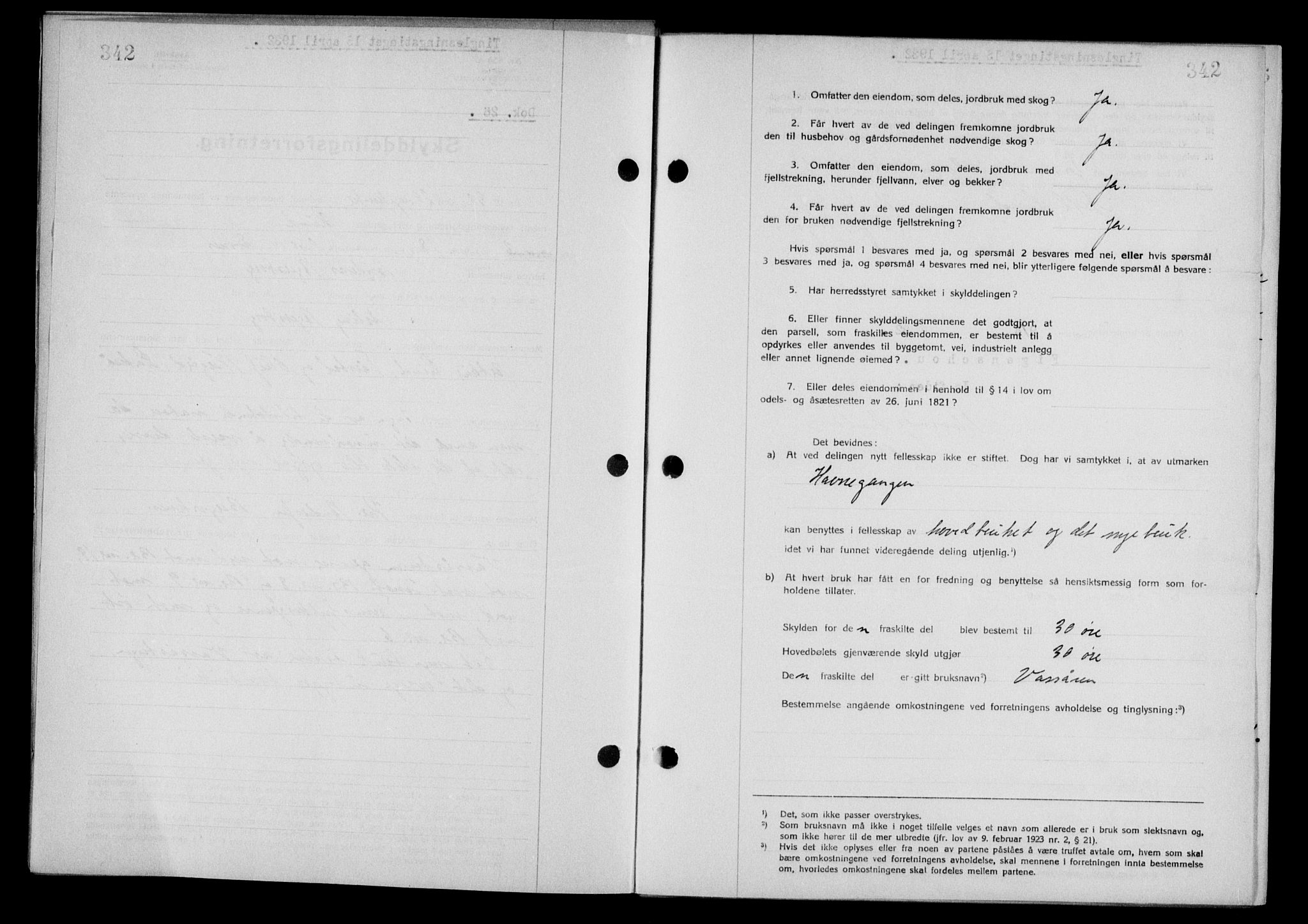 Steigen og Ofoten sorenskriveri, SAT/A-0030/1/2/2C/L0020/0002: Mortgage book no. 23 og 25-I, 1932-1932, Deed date: 15.04.1932