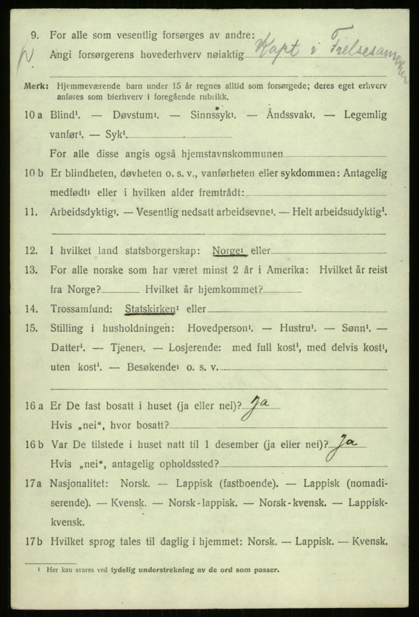 SATØ, 1920 census for Trondenes, 1920, p. 18835