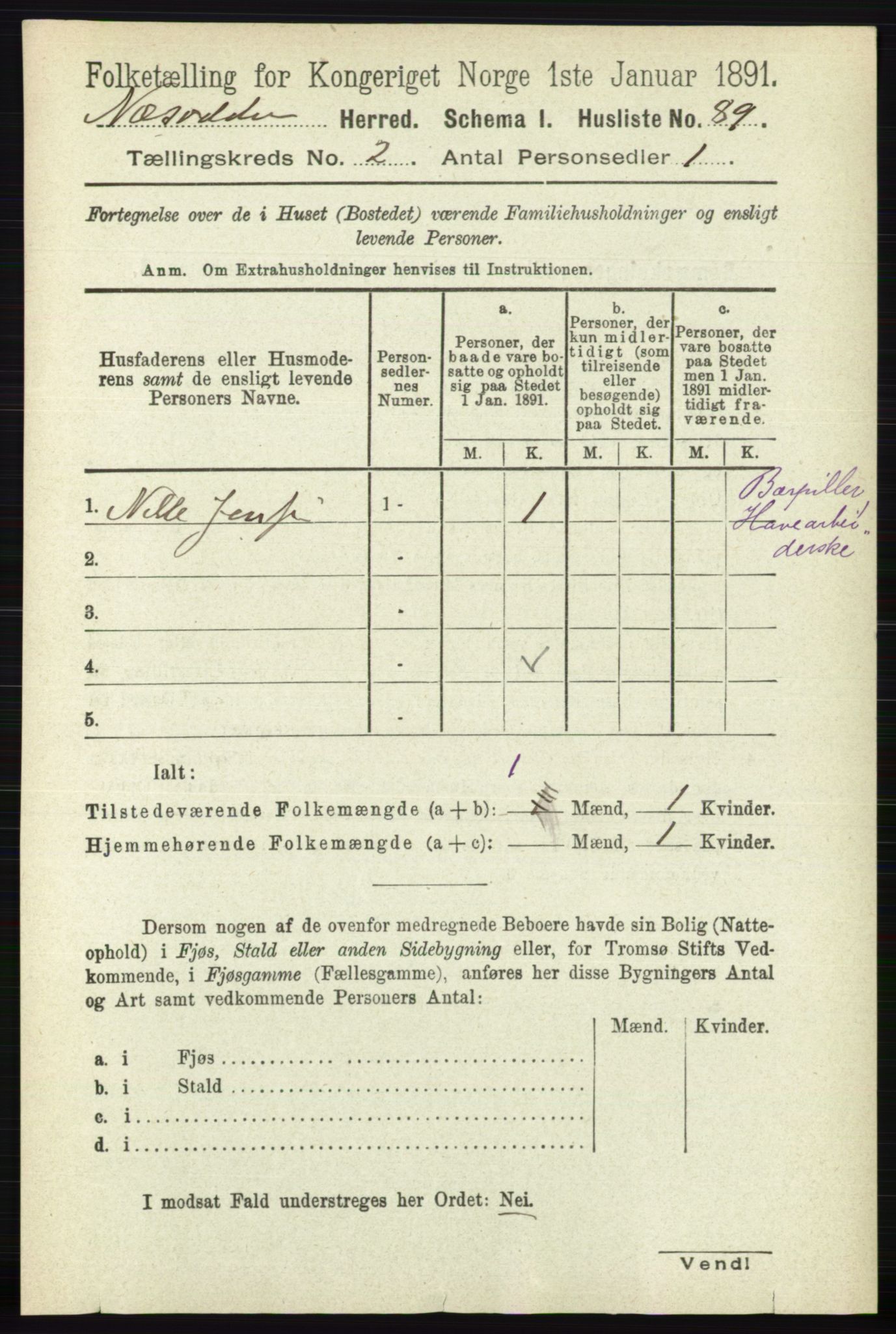 RA, 1891 census for 0216 Nesodden, 1891, p. 475