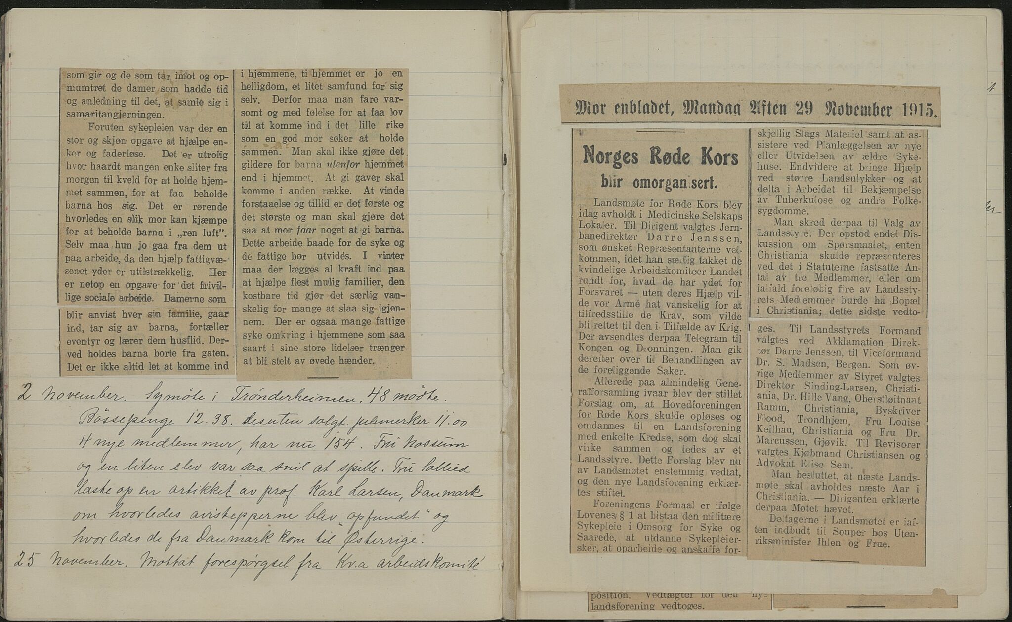 Trondheim Røde Kors, TRKO/PA-1204/A/Ab/L0003: Dagbok forStrinda Røde Kors, 1914-1925, p. 15