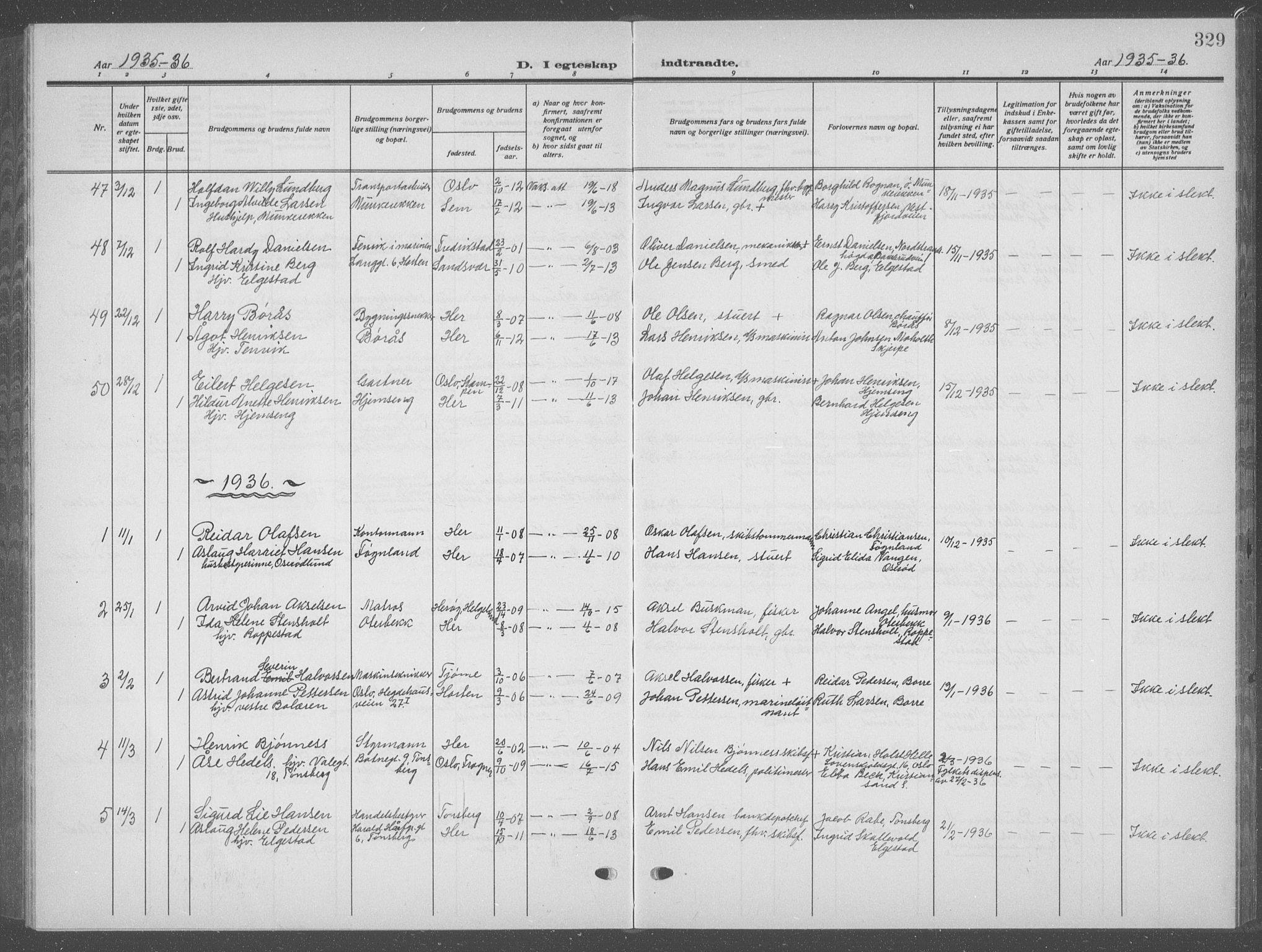 Nøtterøy kirkebøker, AV/SAKO-A-354/G/Ga/L0006: Parish register (copy) no. I 6, 1925-1939, p. 329