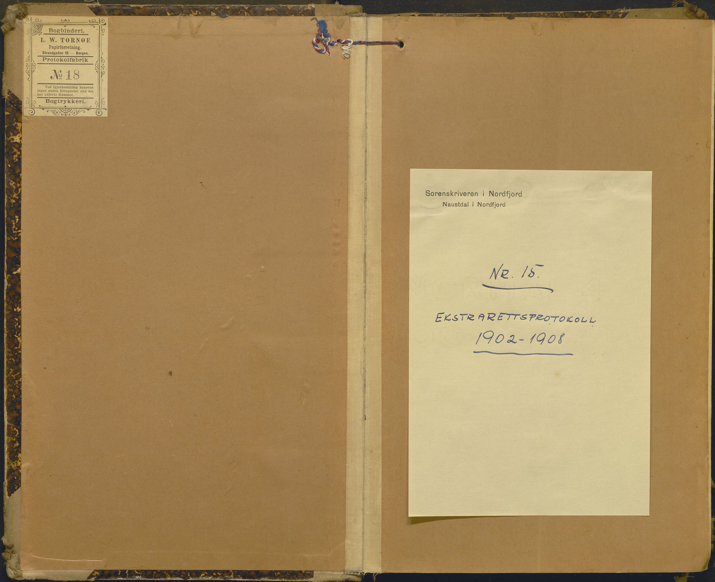 Nordfjord sorenskriveri, AV/SAB-A-2801/1/01/01ea/L0019: Ekstrarettsprotokollar, 1902-1908