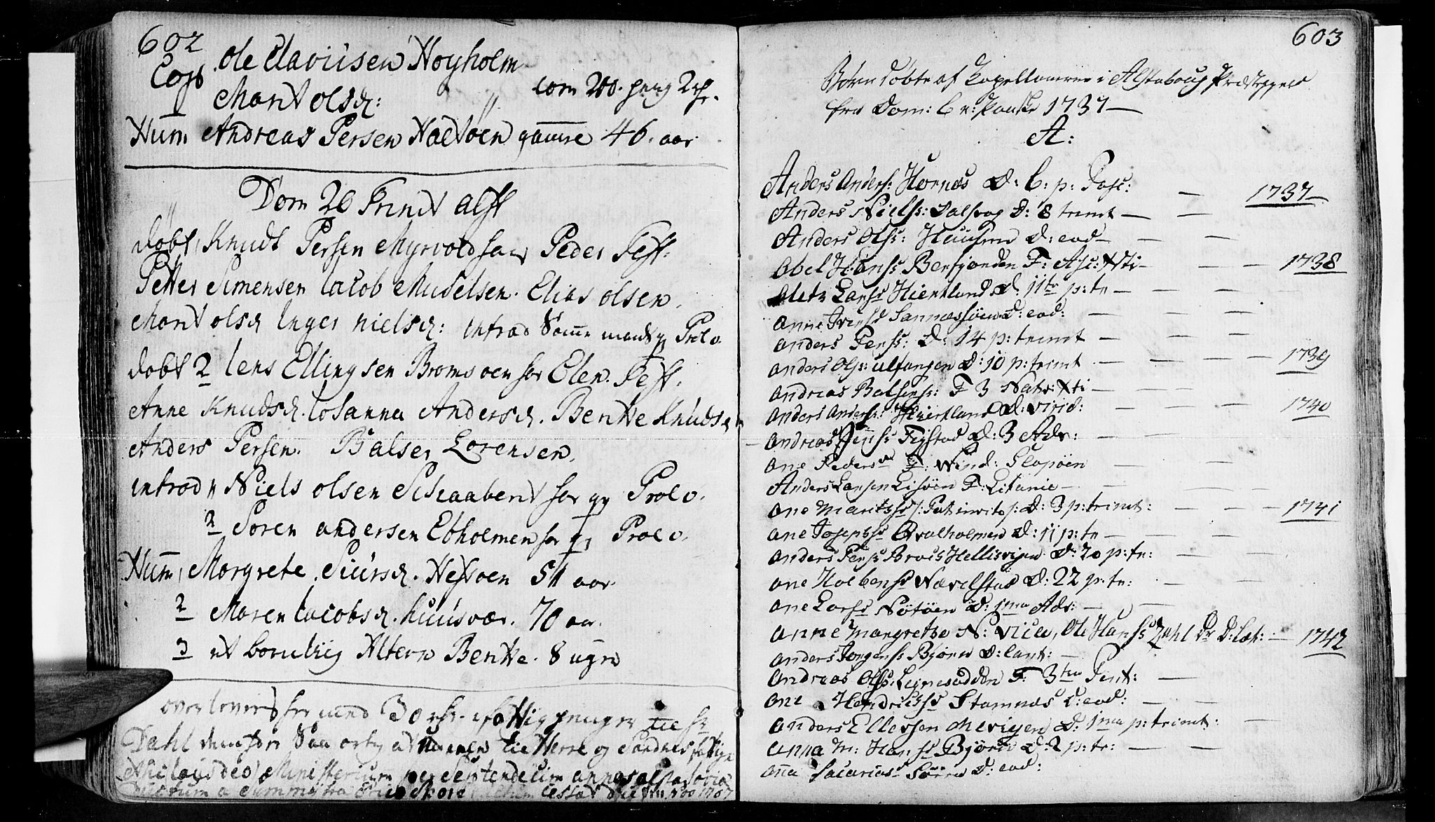 Ministerialprotokoller, klokkerbøker og fødselsregistre - Nordland, SAT/A-1459/830/L0434: Parish register (official) no. 830A03, 1737-1767, p. 602-603