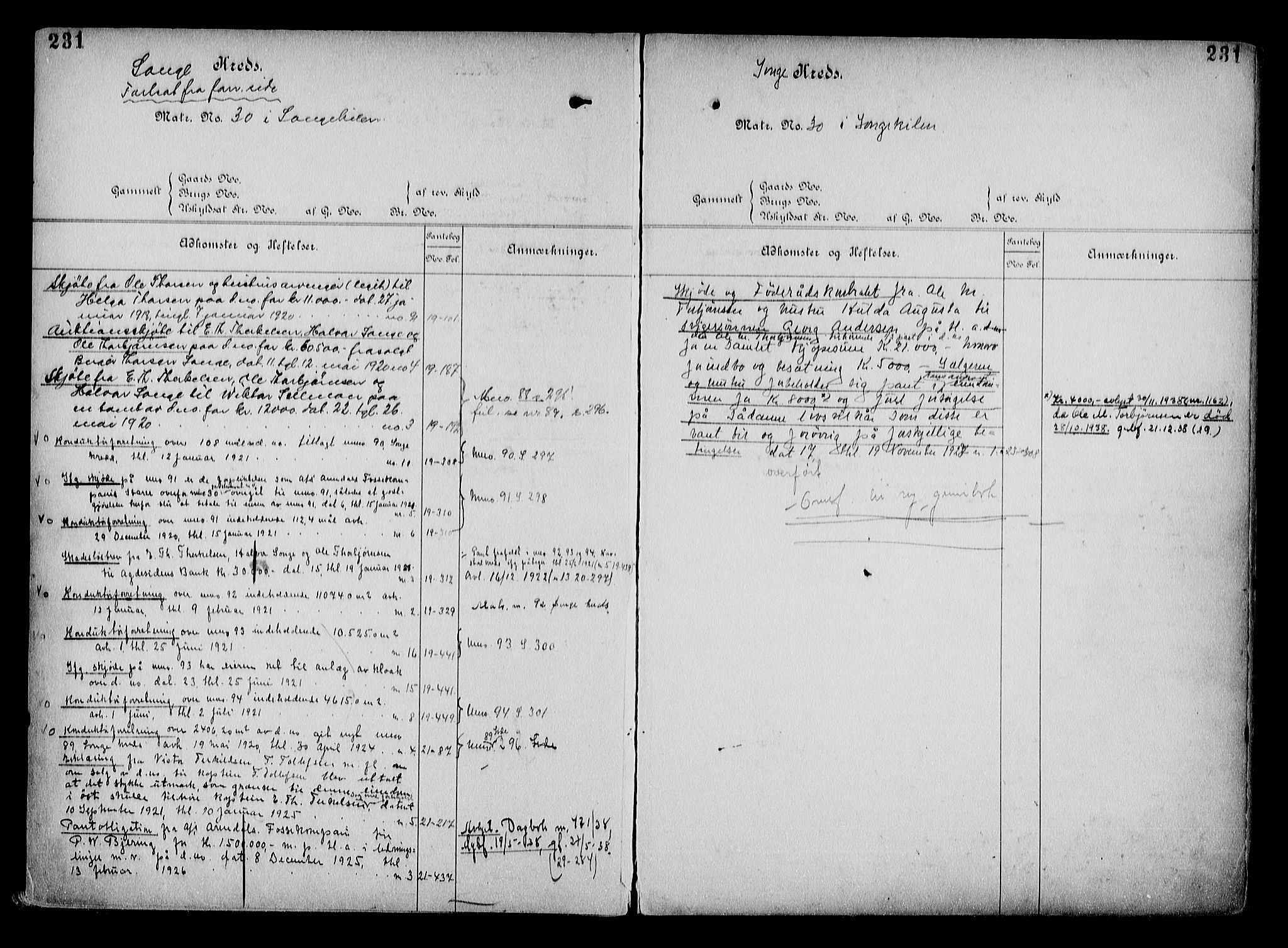Arendal byfogd, AV/SAK-1222-0001/G/Ga/L0015: Mortgage register no. 13, 1860-1960, p. 231