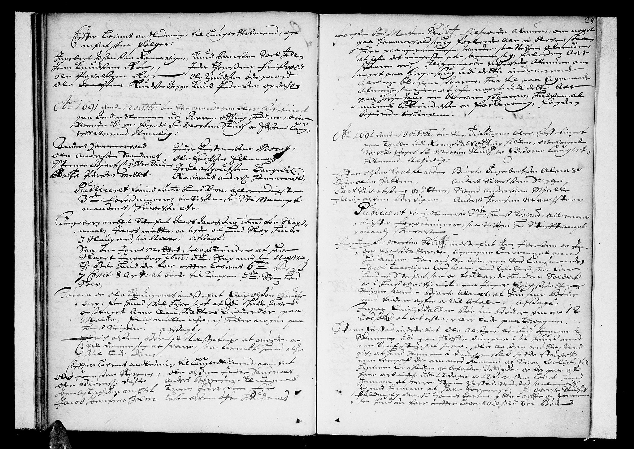 Romsdal sorenskriveri, SAT/A-4149/1/1/1A/L0002: Tingbok, 1690-1693, p. 27b-28a