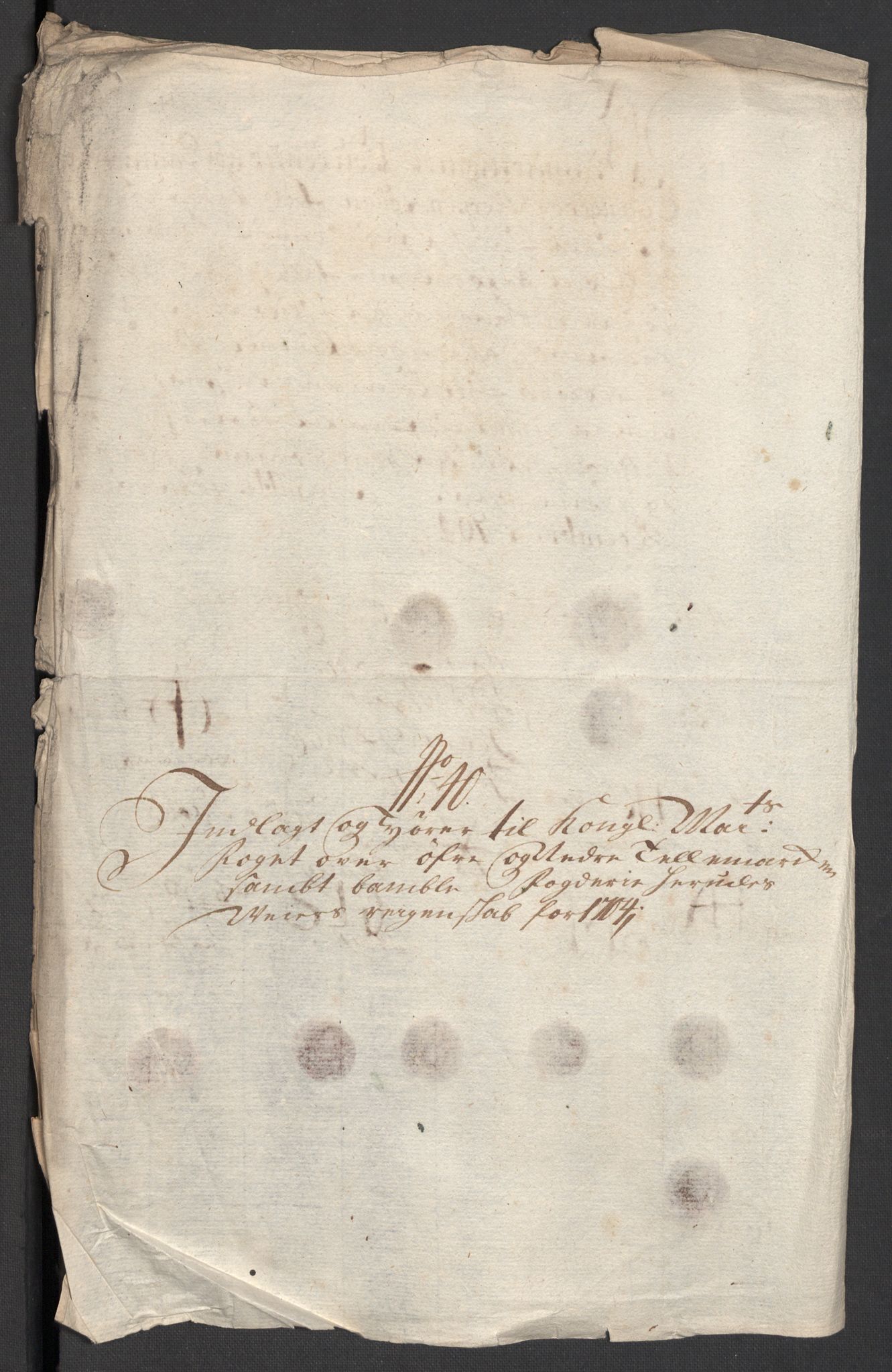 Rentekammeret inntil 1814, Reviderte regnskaper, Fogderegnskap, AV/RA-EA-4092/R36/L2112: Fogderegnskap Øvre og Nedre Telemark og Bamble, 1704, p. 277