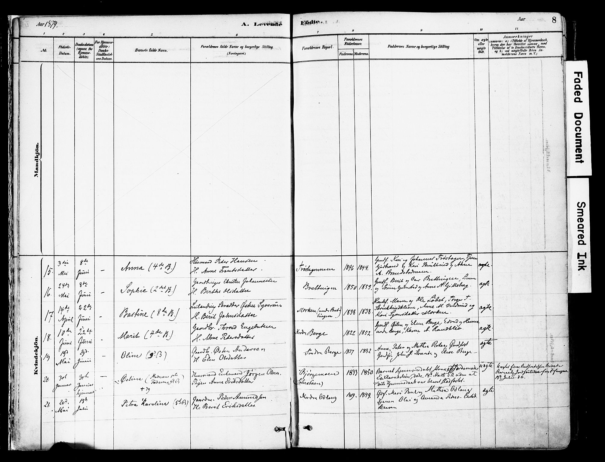 Ringebu prestekontor, AV/SAH-PREST-082/H/Ha/Haa/L0008: Parish register (official) no. 8, 1878-1898, p. 8