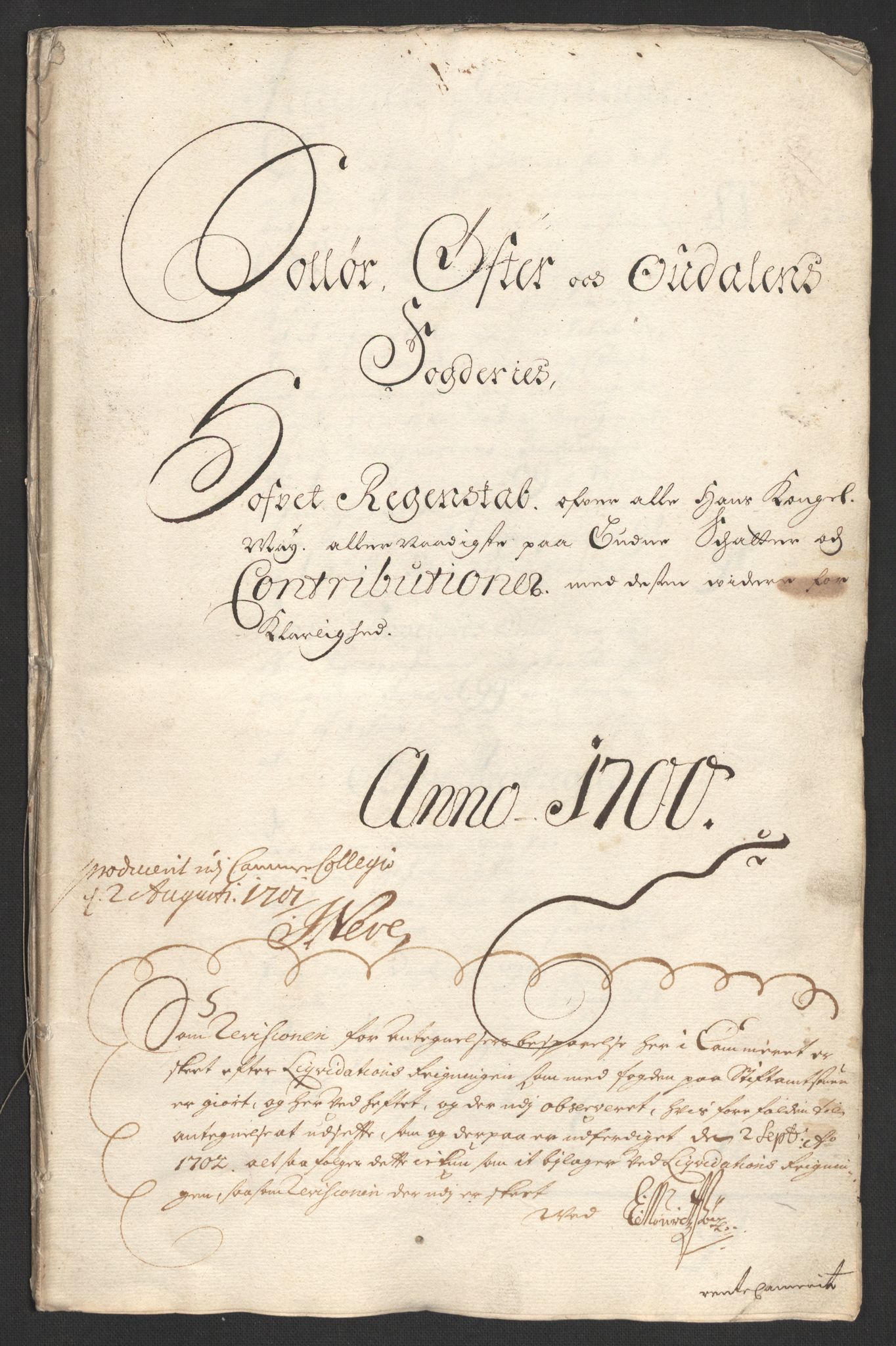 Rentekammeret inntil 1814, Reviderte regnskaper, Fogderegnskap, AV/RA-EA-4092/R13/L0838: Fogderegnskap Solør, Odal og Østerdal, 1700, p. 4