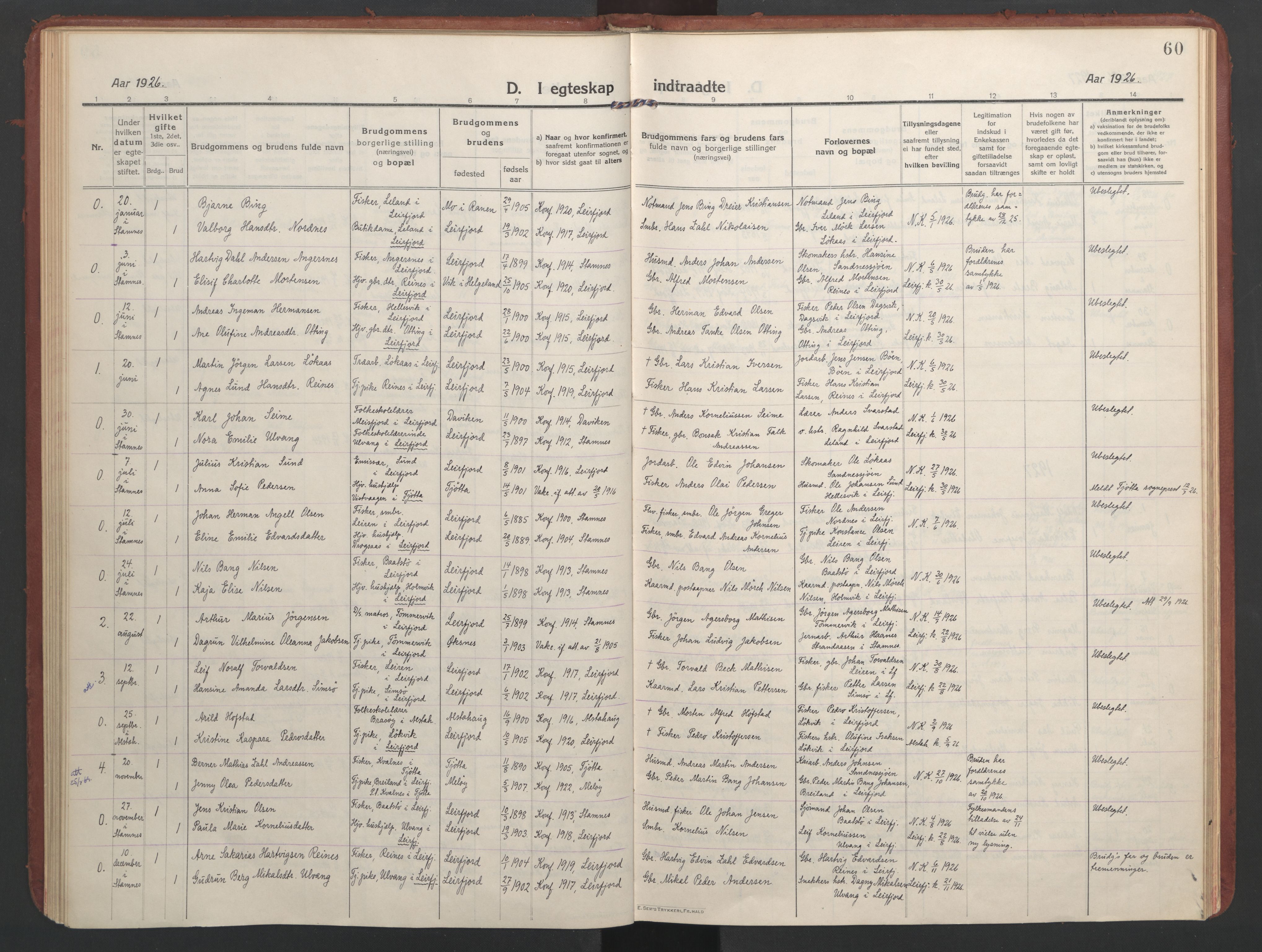 Ministerialprotokoller, klokkerbøker og fødselsregistre - Nordland, AV/SAT-A-1459/832/L0492: Parish register (official) no. 832A01, 1916-1934, p. 60