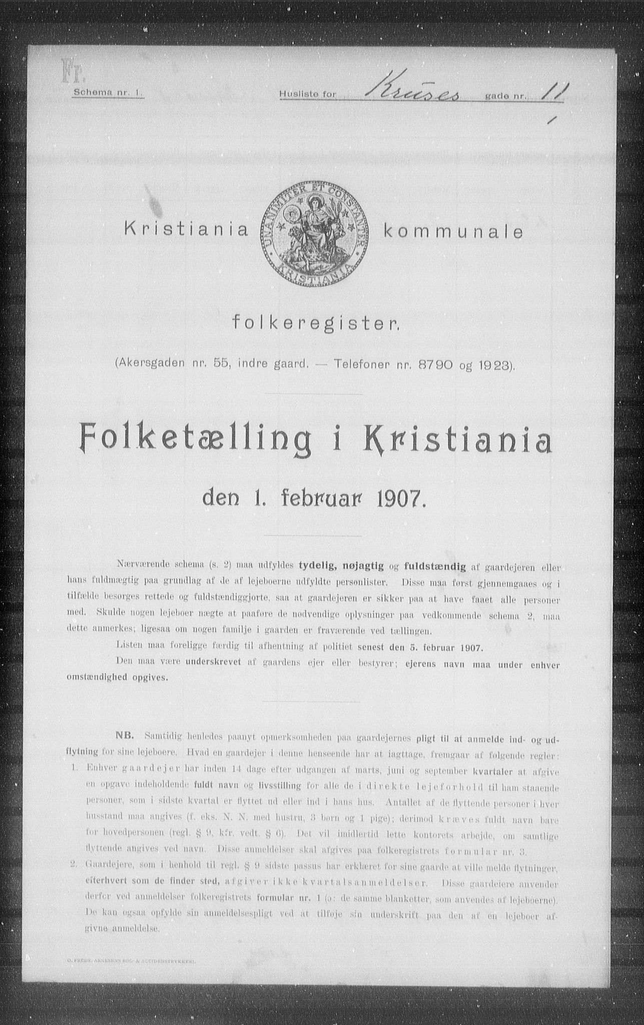 OBA, Municipal Census 1907 for Kristiania, 1907, p. 28082