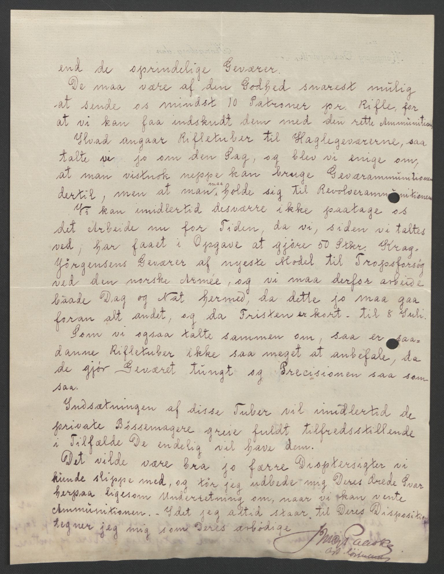 Arbeidskomitéen for Fridtjof Nansens polarekspedisjon, AV/RA-PA-0061/D/L0003/0002: Innk. brev og telegrammer vedr. proviant og utrustning / Utrustningen m.m. - korrespondanse, 1893, p. 244