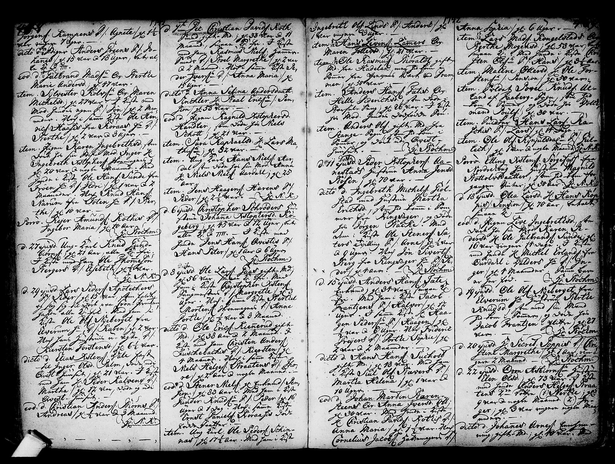 Kongsberg kirkebøker, AV/SAKO-A-22/F/Fa/L0002: Parish register (official) no. I 2, 1721-1743, p. 468-469