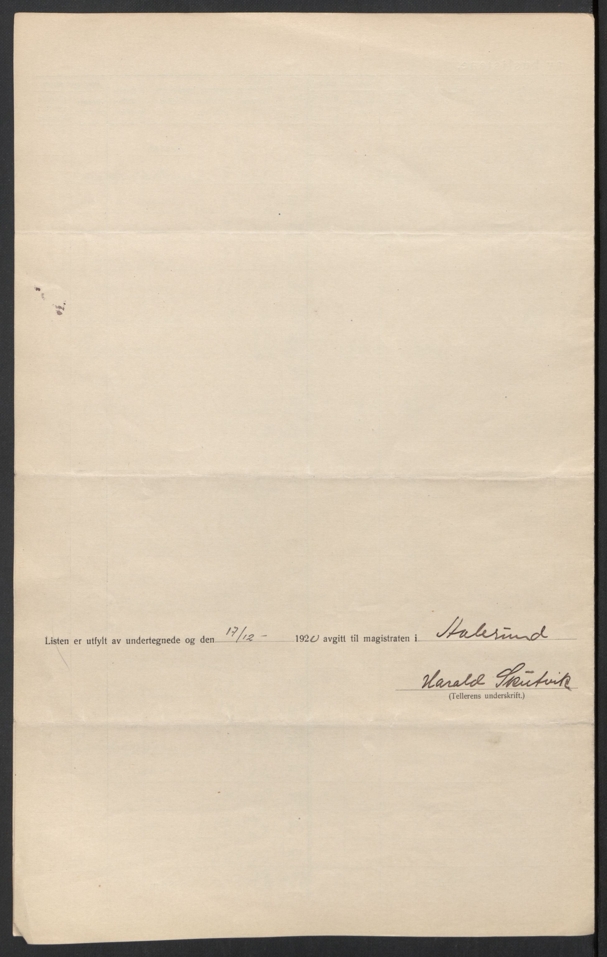 SAT, 1920 census for Ålesund, 1920, p. 17