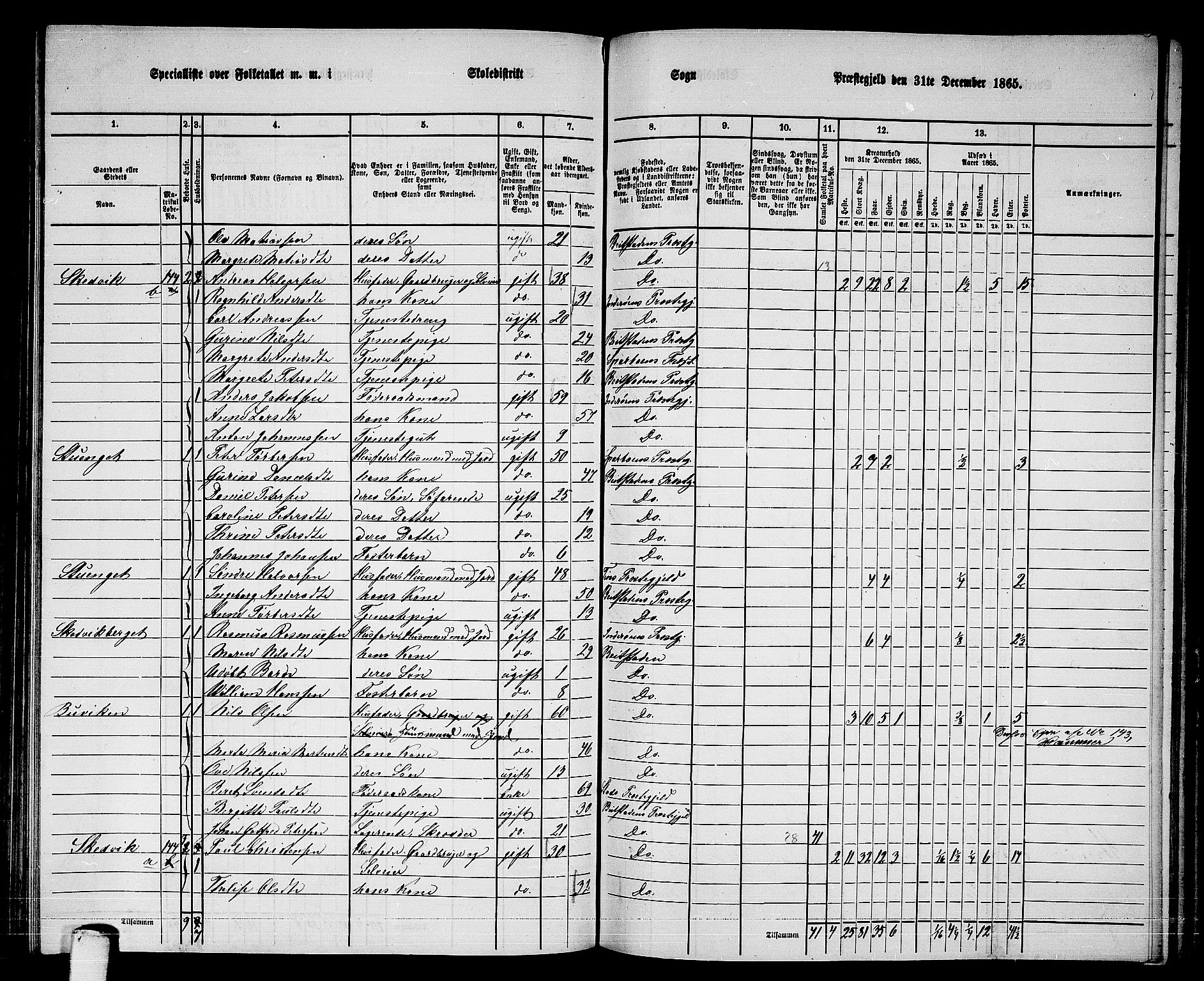 RA, 1865 census for Beitstad, 1865, p. 126