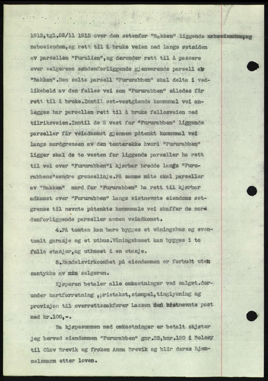 Romsdal sorenskriveri, AV/SAT-A-4149/1/2/2C: Mortgage book no. A23, 1947-1947, Diary no: : 1887/1947