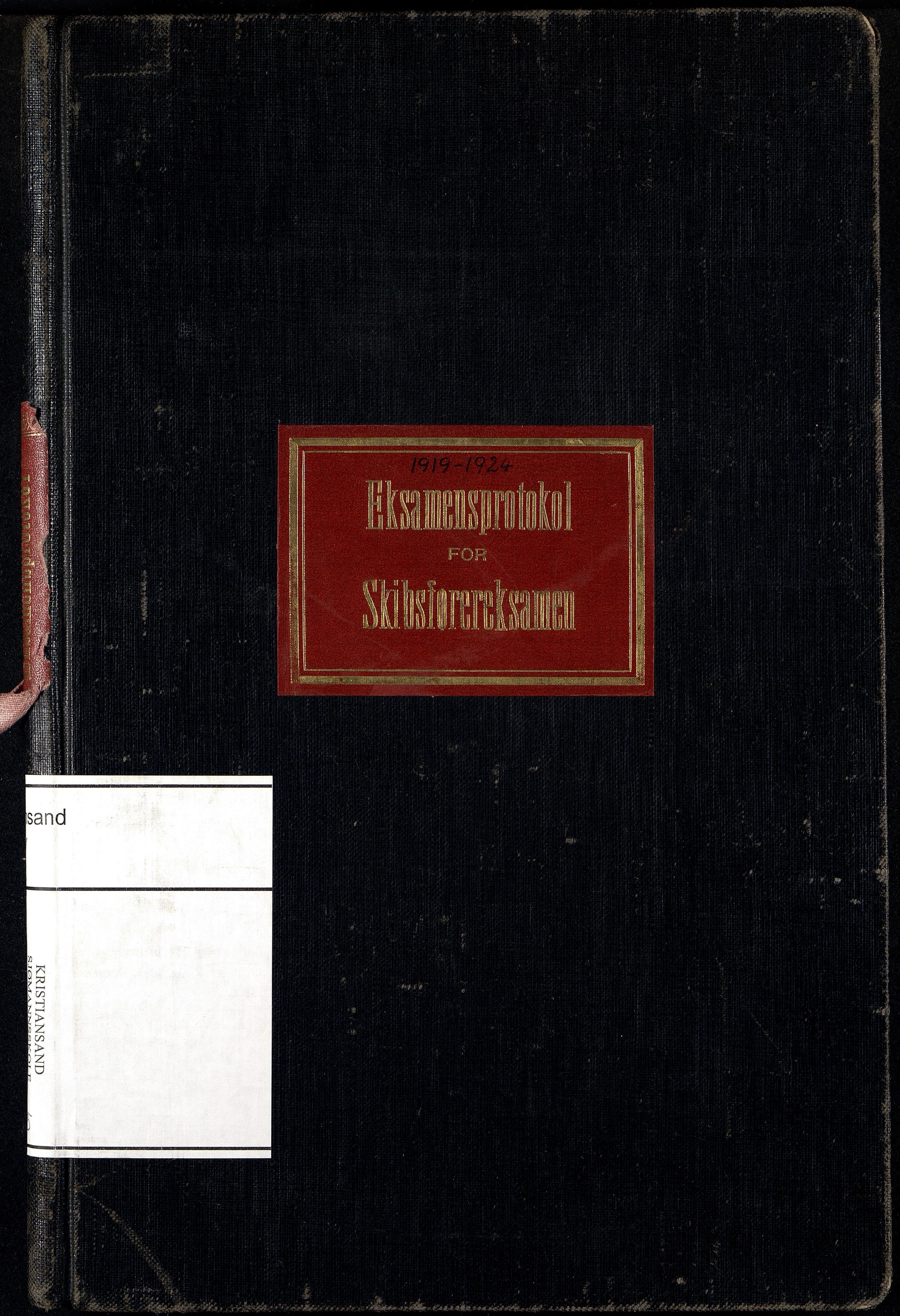 Kristiansand By - Kristiansand Off. Sjømannsskole/ Navigasjonsskole, ARKSOR/1001KG556/G/L0005: Eksamensprotokoll - skipsførereksamen, 1919-1924