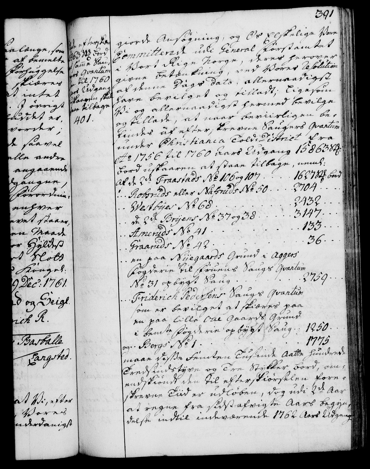 Rentekammeret, Kammerkanselliet, RA/EA-3111/G/Gg/Gga/L0007: Norsk ekspedisjonsprotokoll med register (merket RK 53.7), 1759-1768, p. 391